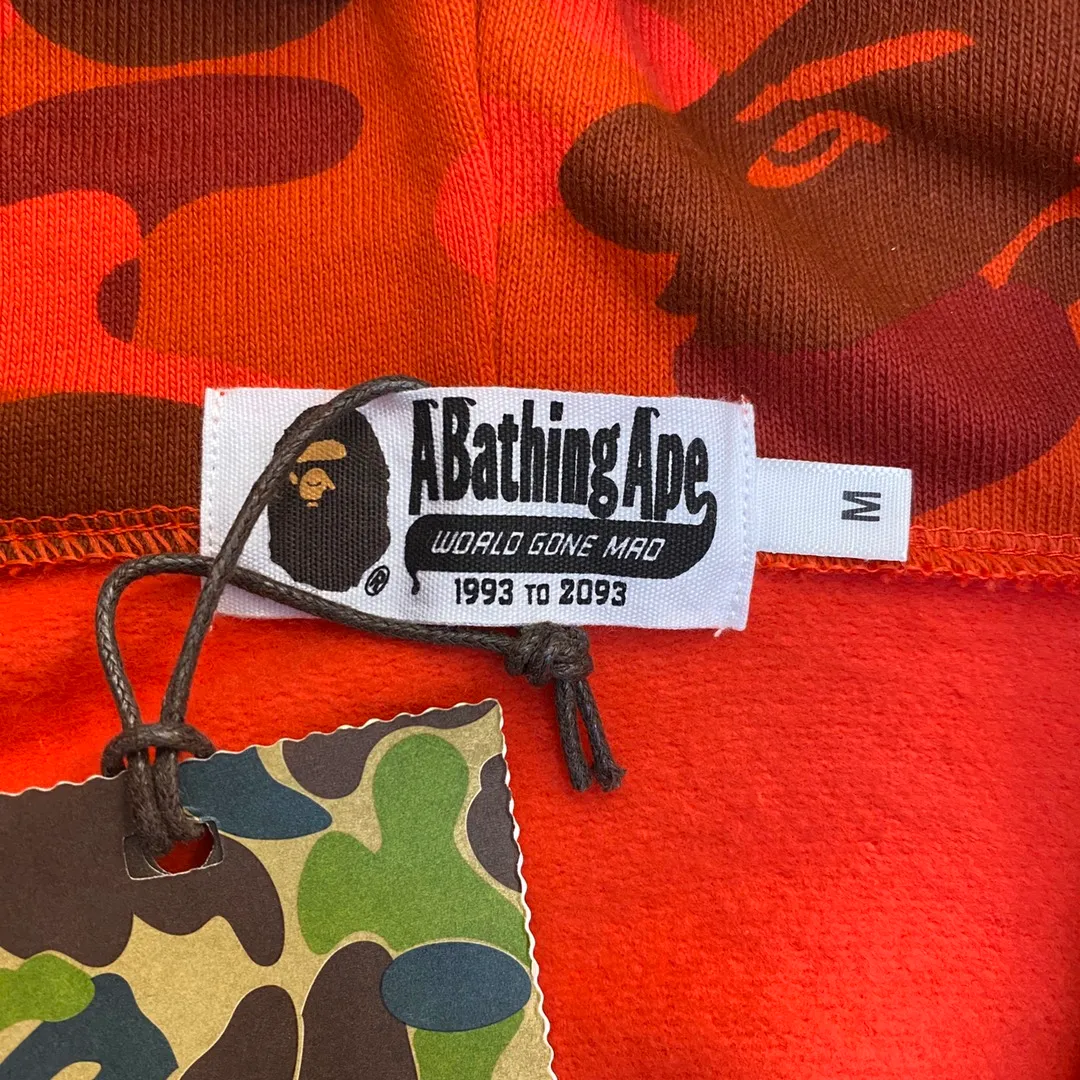💰380 BAPE 1ST CAMO SHARK FULL Classic counter model Camouflage shark hooded zipper sweatshirt Machine-printed camouflage Top-quality fabric High-end 1:1 replica Customized fabric Couple model: S—XXL [Camouflage yellow, Camouflage green, Camouflage red, Camouflage purple, Camouflage blue, Camouflage gray]