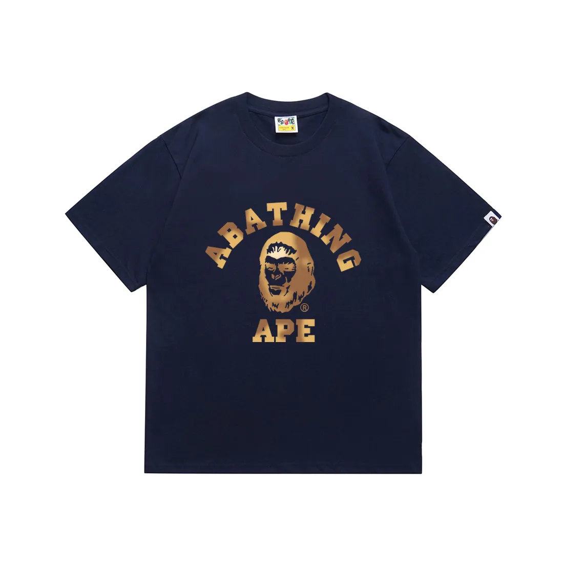 SC187#p110💰 (top version) BAPE COLLEGE GRAPHIC TEE comic letter T-shirt Made of 260 grams of high-quality high-weave pure cotton fabric, double yarn combed, soft and non-pilling texture, imported environmentally friendly printing glue, bright and three-dimensional pattern, quality 💥Same style for men and women, the upper body is fashionable Color: Navy Blue Green Khaki Brown Size: S M L XL XXL