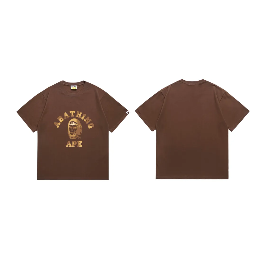 SC187#p110💰 (top version) BAPE COLLEGE GRAPHIC TEE comic letter T-shirt Made of 260 grams of high-quality high-weave pure cotton fabric, double yarn combed, soft and non-pilling texture, imported environmentally friendly printing glue, bright and three-dimensional pattern, quality 💥Same style for men and women, the upper body is fashionable Color: Navy Blue Green Khaki Brown Size: S M L XL XXL