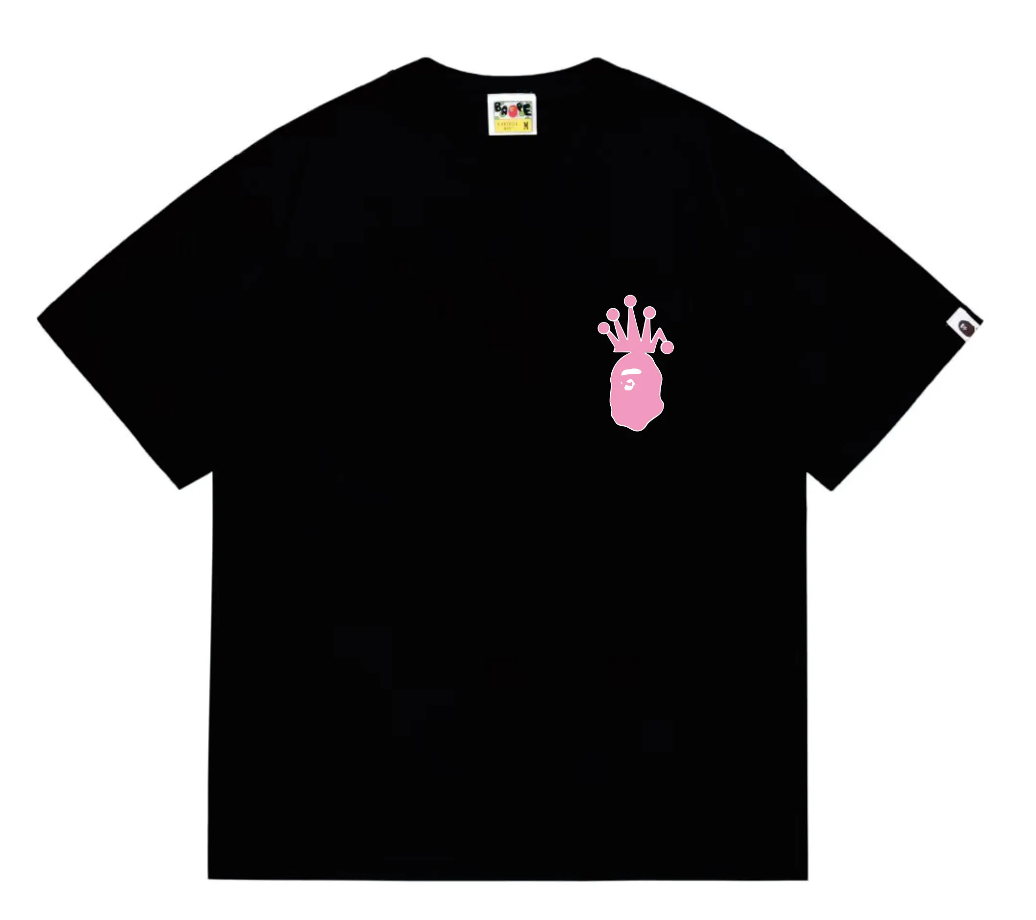 SC209#p110💰 (top version) BAPE×Stussy co-branded Stussy letter ape print T-shirt Made of 260 grams of high-quality high-weave pure cotton fabric, double yarn combed, soft texture and no pilling Imported environmentally friendly printing glue The pattern is bright and three-dimensional The quality is the same for men and women The upper body is trendy Color: Black White Gray Pink Red Size: S M L XL XXL