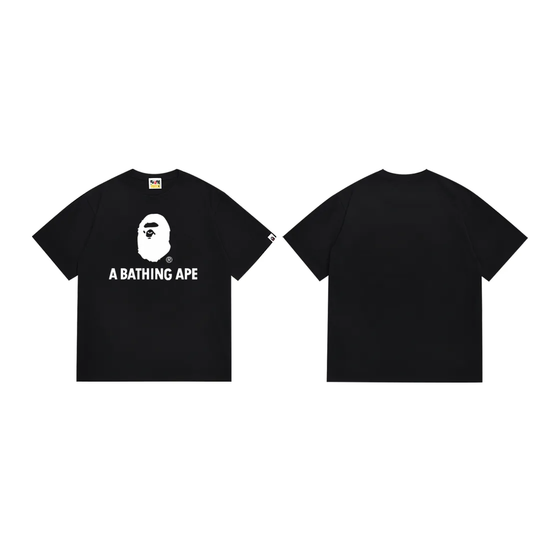 P110 SC063# (top version) BAPE ape head classic letter printed short-sleeved T-shirt. Made of 260 grams of high-quality high-weave pure cotton fabric. Double yarn combed. The texture is soft and non-pilling. Imported environmentally friendly printing glue. The pattern is bright and three-dimensional. Quality 💥Same style for men and women. The upper body is trendy. Color: black and white. Size: S M L XL XXL
