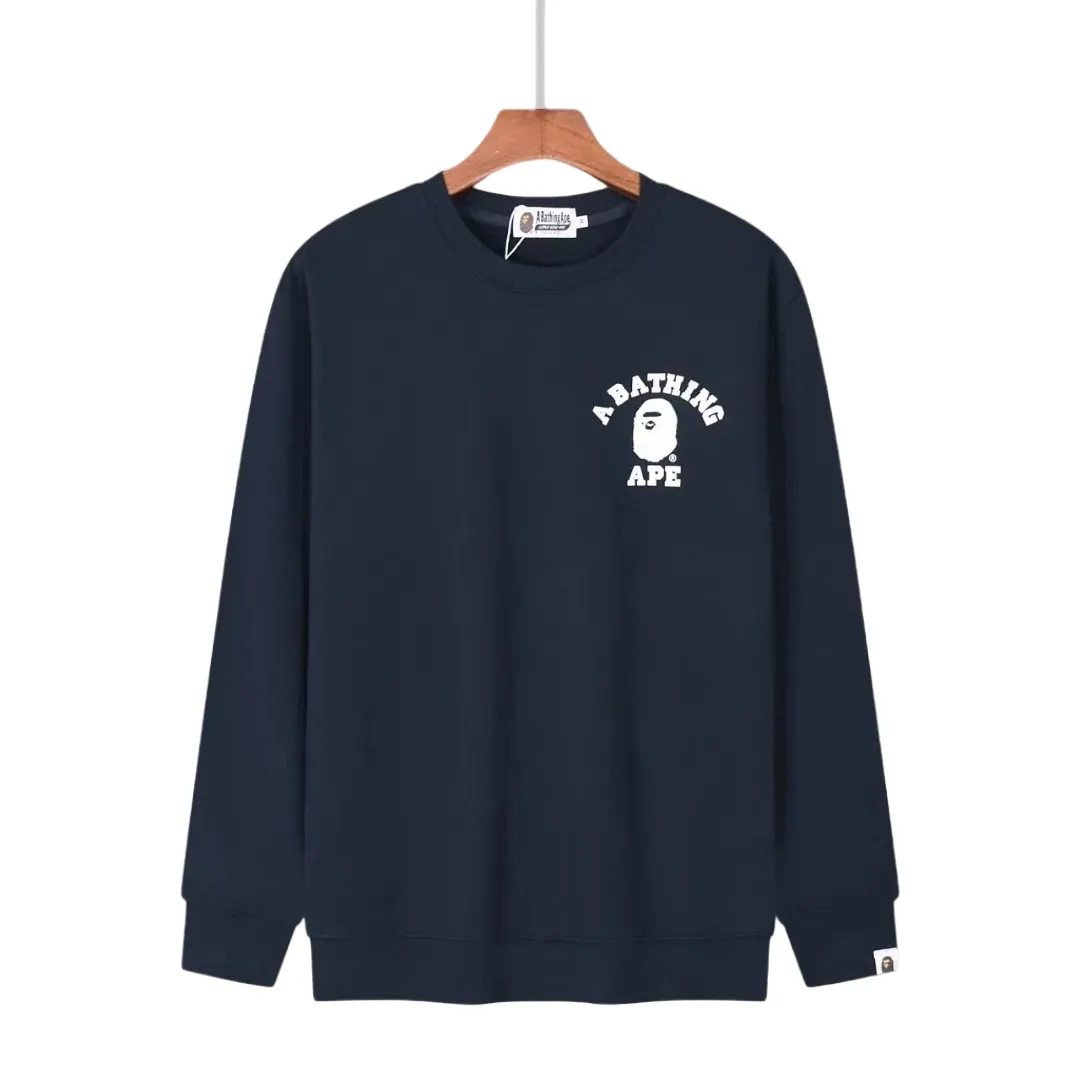 P178 2695#BAPE ape head printed round neck sweatshirt Color: Black Gray Royal Blue Size: M-XXL Fabric: 350g cotton terry Technology: Printing