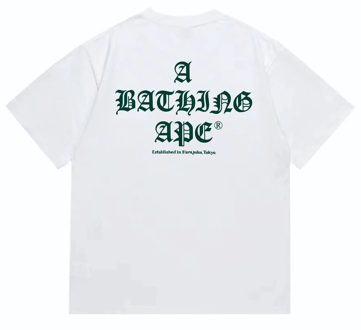 SC250#p110💰 (Top version) BAPE Contrast color ape head letter printed short-sleeved T-shirt Made of 260 grams of high-quality high-weave pure cotton fabric, double yarn combed, soft texture and no pilling Imported environmentally friendly printing glue, bright and three-dimensional pattern, quality 💥Same style for men and women, the upper body is fashionable Color: black white Size: S M L XL XXL