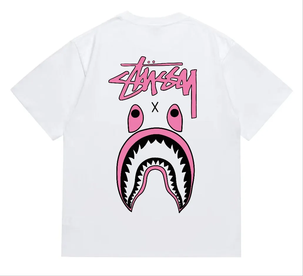 SC204#p110💰 (Top version) BAPE×Stussy co-branded Stussy letter ape print T-shirt Made of 260 grams of high-quality high-weave pure cotton fabric, double yarn combed, soft and non-pilling, imported environmentally friendly printing glue, bright and three-dimensional pattern, quality 💥Same style for men and women, the upper body is fashionable Color: black and white, gray and white, pink and white, red and white, white and black, gray and black, pink and black, red and black Size: S M L XL XXL