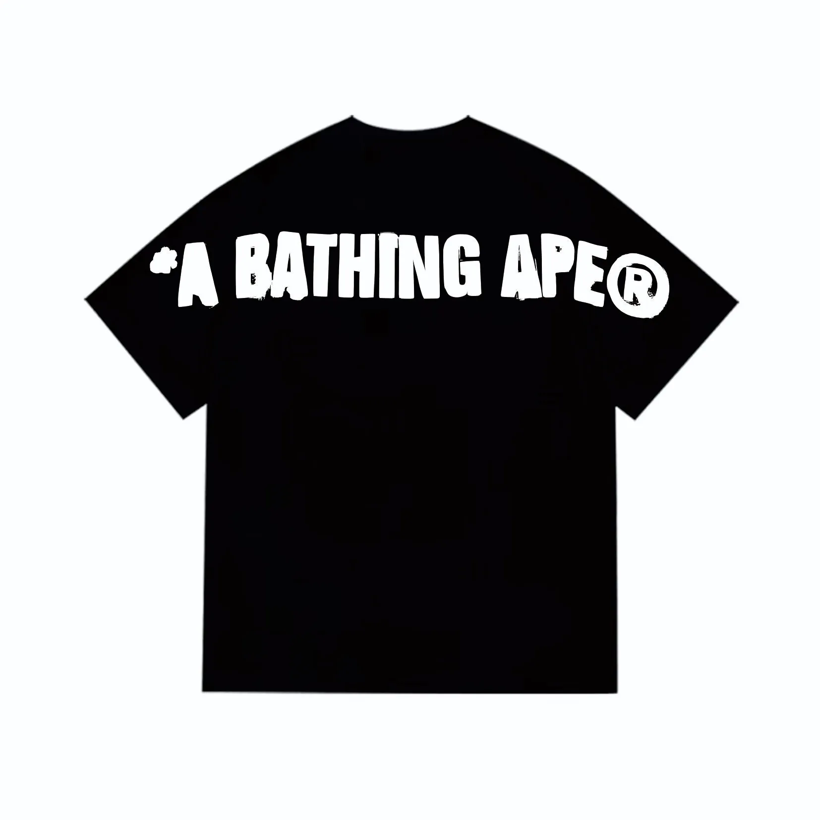 SC268#p110💰 (top version) BAPE SS24 inkjet feeling ape head letter printed short-sleeved T-shirt Made of 260 grams of high-quality high-weave pure cotton fabric, double yarn combed, soft texture and no pilling Imported environmentally friendly printing glue, bright and three-dimensional pattern, quality 💥Same style for men and women. The upper body is trendy. Color: black, beige, purple, size: S M L XL XXL