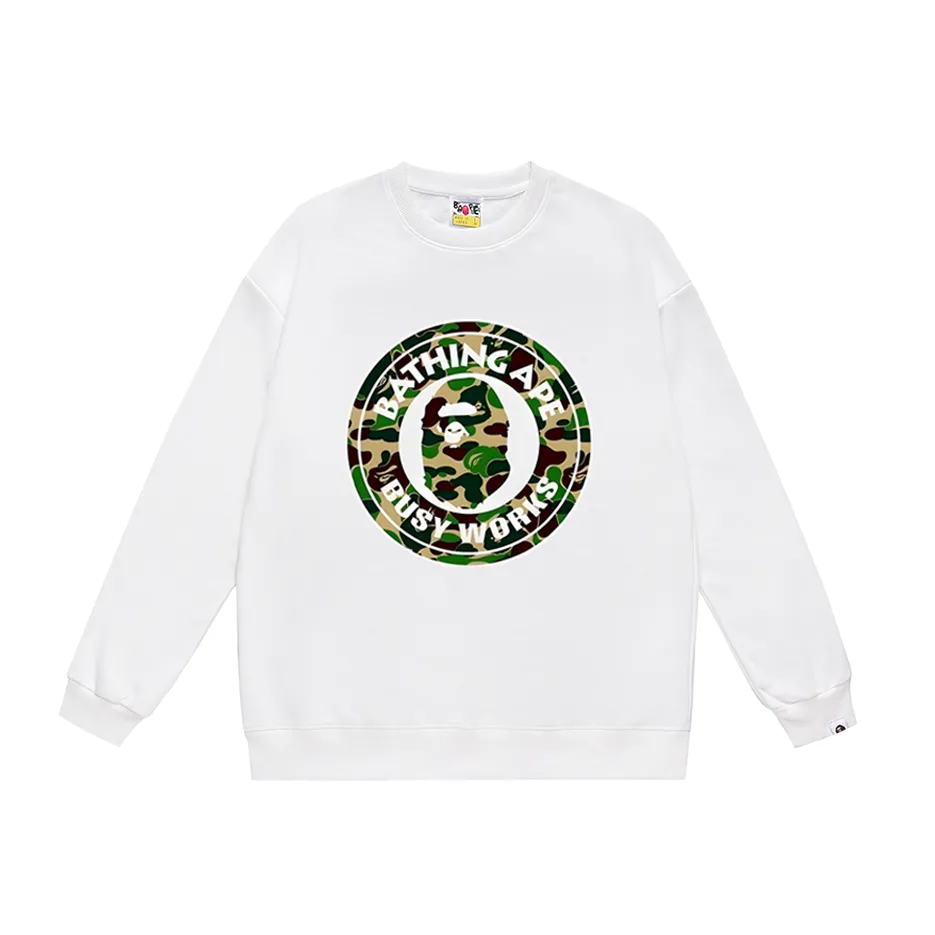 P170 model number SC301# terry 80 plus velvet 85 (top version) BAPE ape head colorful letter printed round neck sweatshirt Made of 350g large terry (drop shoulder large version) fabric, soft texture and no pilling Imported environmentally friendly printing glue The pattern is bright and three-dimensional Quality 💥Same style for men and women The upper body is fashionable Colors: black and red white and red gray red black and blue white and blue gray and blue black and green white and gray green Size: S M L XL XXL