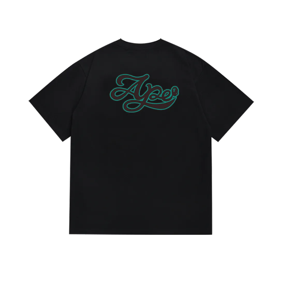 SC235#p110💰 (top version) BAPE word ape head letter printed round neck short-sleeved T-shirt Made of 260 grams of high-quality high-weave pure cotton fabric, double yarn combed, soft and non-pilling texture, imported environmentally friendly printing glue, bright and three-dimensional pattern, quality 💥Same style for men and women. The upper body is trendy. Color: black white Size: S M L XL XXL