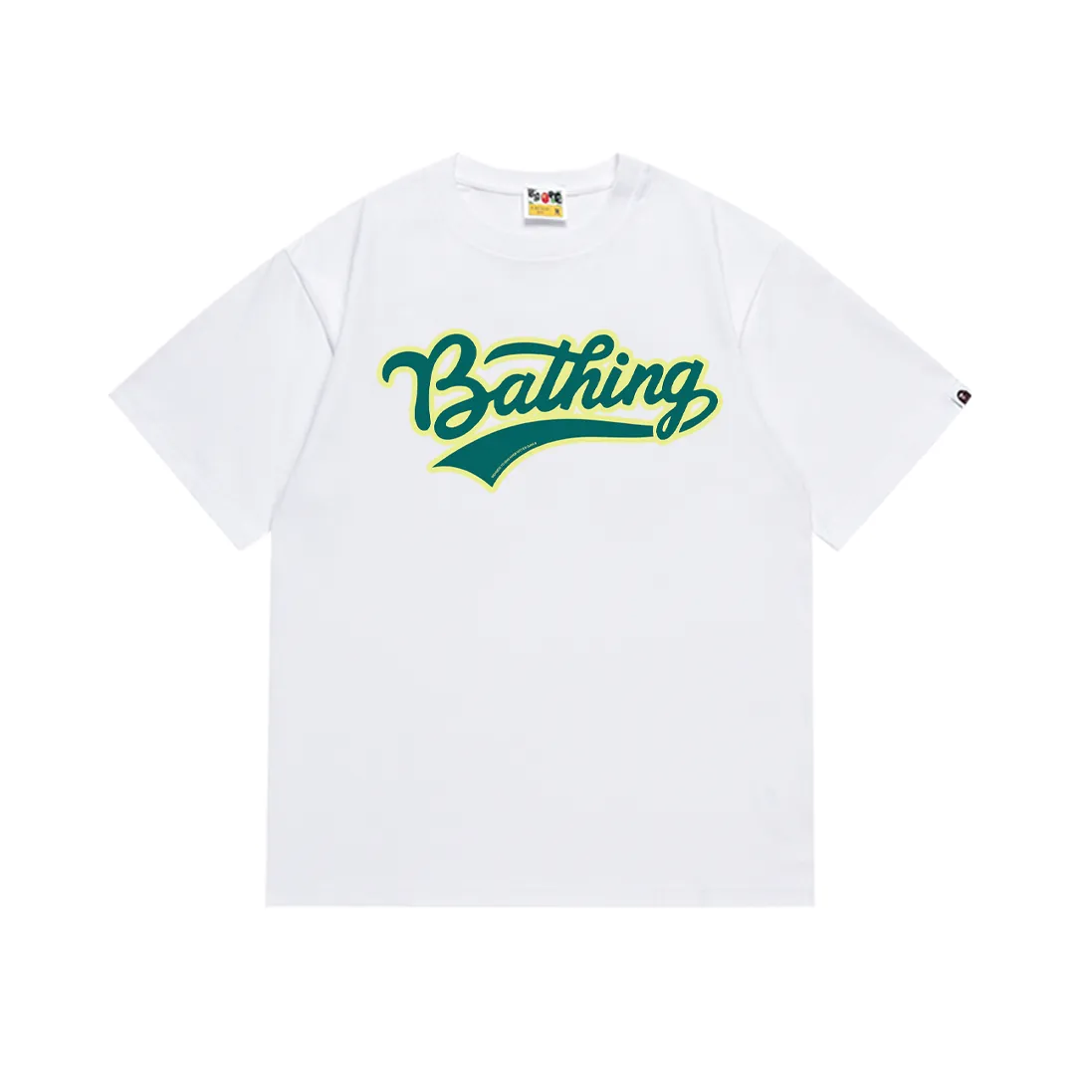 SC235#p110💰 (top version) BAPE word ape head letter printed round neck short-sleeved T-shirt Made of 260 grams of high-quality high-weave pure cotton fabric, double yarn combed, soft and non-pilling texture, imported environmentally friendly printing glue, bright and three-dimensional pattern, quality 💥Same style for men and women. The upper body is trendy. Color: black white Size: S M L XL XXL