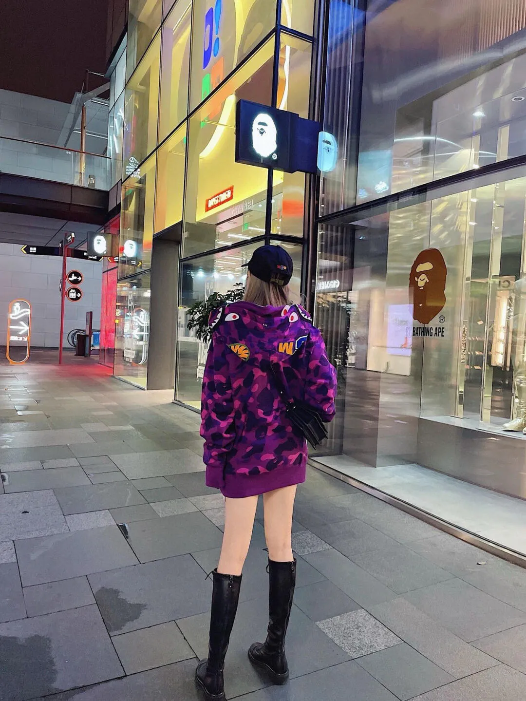 💰440 Bape double hood camouflage shark, customized fabric 1:1, fine workmanship, high quality version, couple model: S—XXL [blue, purple, red]