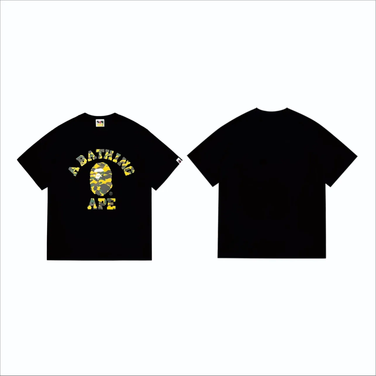SC249#p110💰 (top version) BAPE camouflage ape head letter printed short-sleeved T-shirt Made of 260 grams of high-quality high-weave pure cotton fabric, double yarn combed, soft texture without pilling, imported environmentally friendly printing glue, bright and three-dimensional pattern, quality 💥unisex style, the upper body is fashionable Color: black red white red black purple white purple black yellow white yellow black blue white blue black camouflage green white camouflage green Size: S M L XL XXL