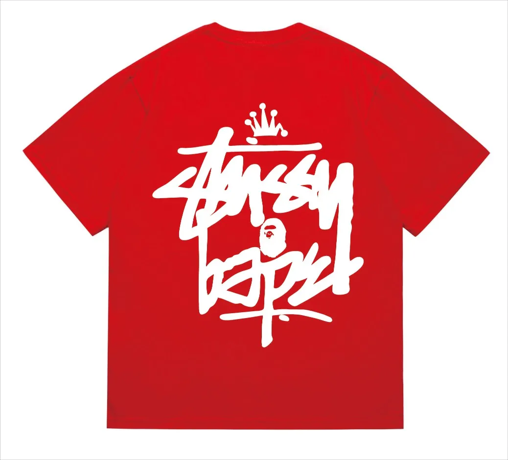SC208#p110💰 (top version) BAPE×Stussy co-branded Stussy letter ape print T-shirt Made of 260 grams of high-quality high-weave pure cotton fabric, double yarn combed, soft texture and no pilling Imported environmentally friendly printing glue, bright and three-dimensional pattern, quality 💥Same style for men and women, the upper body is fashionable Color: black and yellow, gray and yellow, pink and yellow, red and yellow, white and yellow, black pink, gray powder, pink, red pink, white powder Black and white Gray and white Pink and white Red and white White and black Gray and black Pink and black Red and black Size: S M L XL XXL