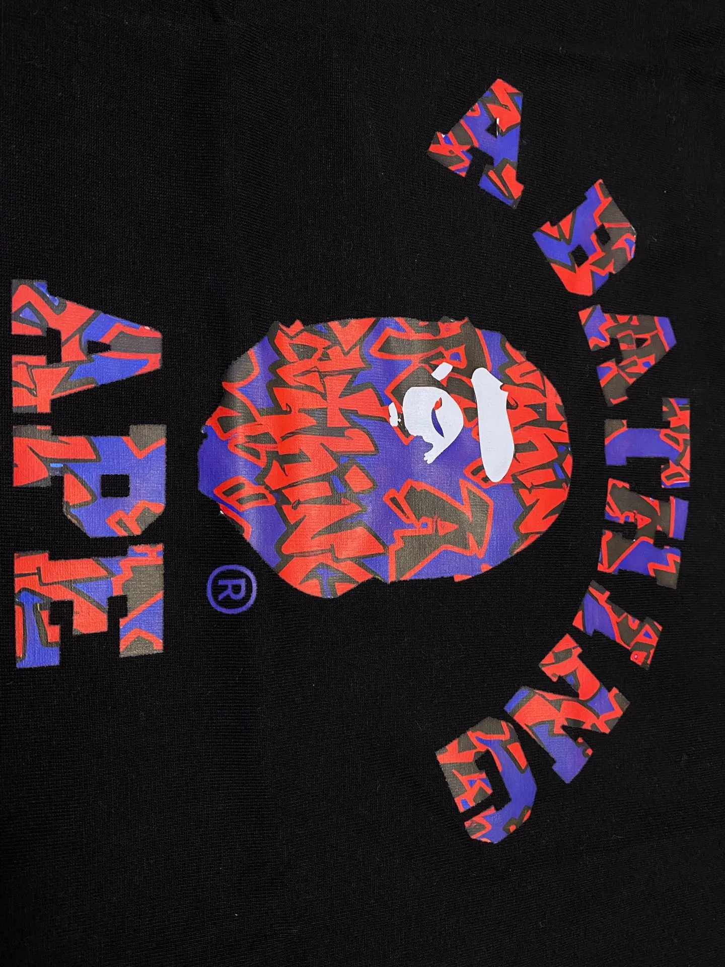 SC123#p110💰 (top version) BAPE ape head letter printed short-sleeved T-shirt Made of 260 grams of high-quality high-weave pure cotton fabric, double yarn combed, soft and non-pilling, imported environmentally friendly printing glue, bright and three-dimensional pattern, quality 💥Same style for men and women, the upper body is fashionable Color: black white Size: S M L XL XXL