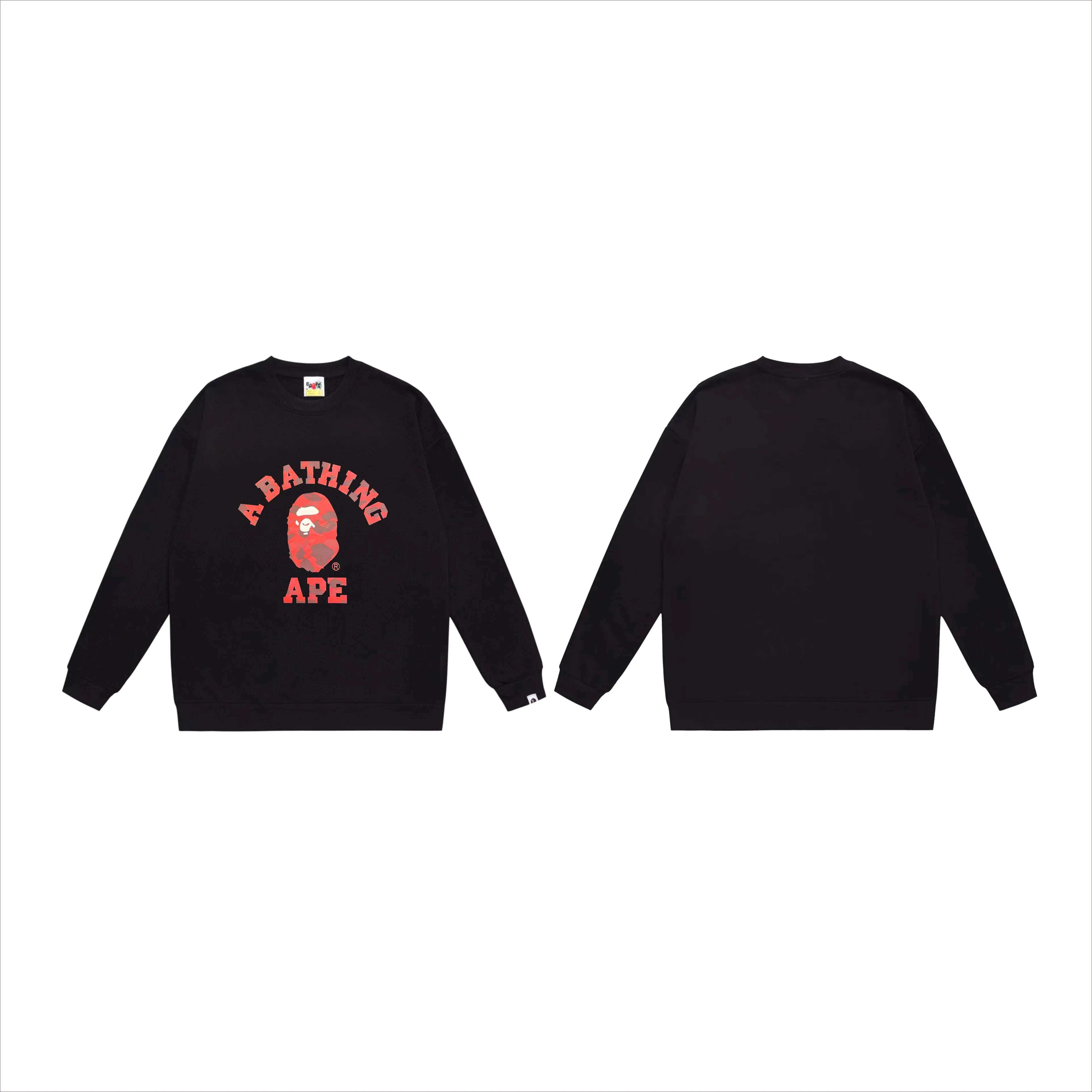P170 model number SC549# terry 80 plus velvet 85 (top version) BAPE camouflage ape head letter print pattern round neck sweatshirt Made of 350g large terry (drop shoulder large version) fabric, soft texture and no pilling Imported environmentally friendly printing glue, bright and three-dimensional pattern, quality 💥Same style for men and women, the upper body is fashionable Color: black camouflage white camouflage gray camouflage black and red white red gray red black blue white blue Gray blue Black purple White purple Gray purple Black and yellow White and yellow Gray and yellow Size: S M L XL XXL