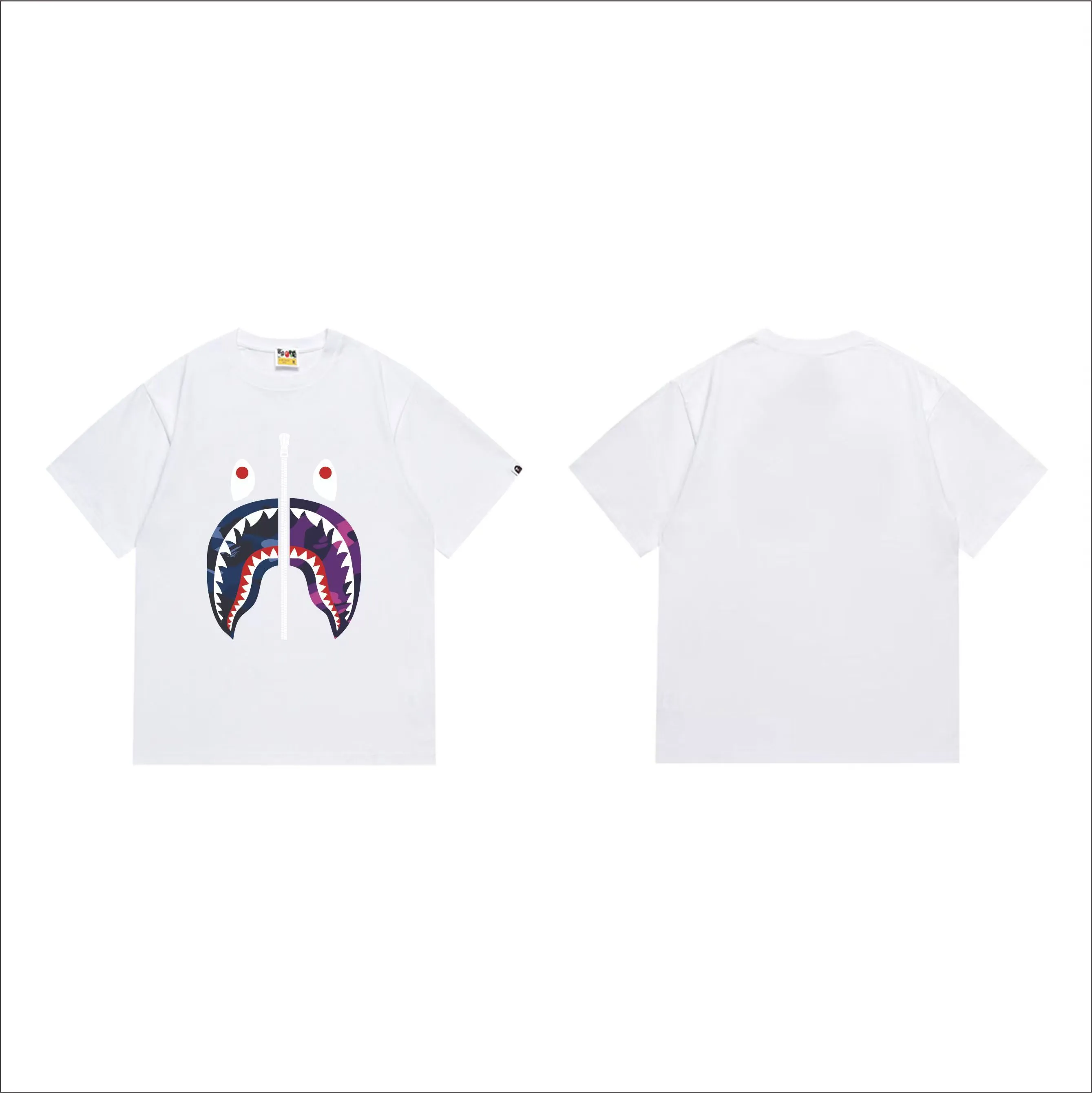 SC1016#p110💰 (top version) BAPE uses 260 grams of high-quality high-weave pure cotton fabric, double yarn combed, soft texture and no pilling, imported environmentally friendly printing glue, bright and three-dimensional pattern, quality 💥Same style for men and women, the upper body is fashionable Color: black white Size: S M L XL XXL