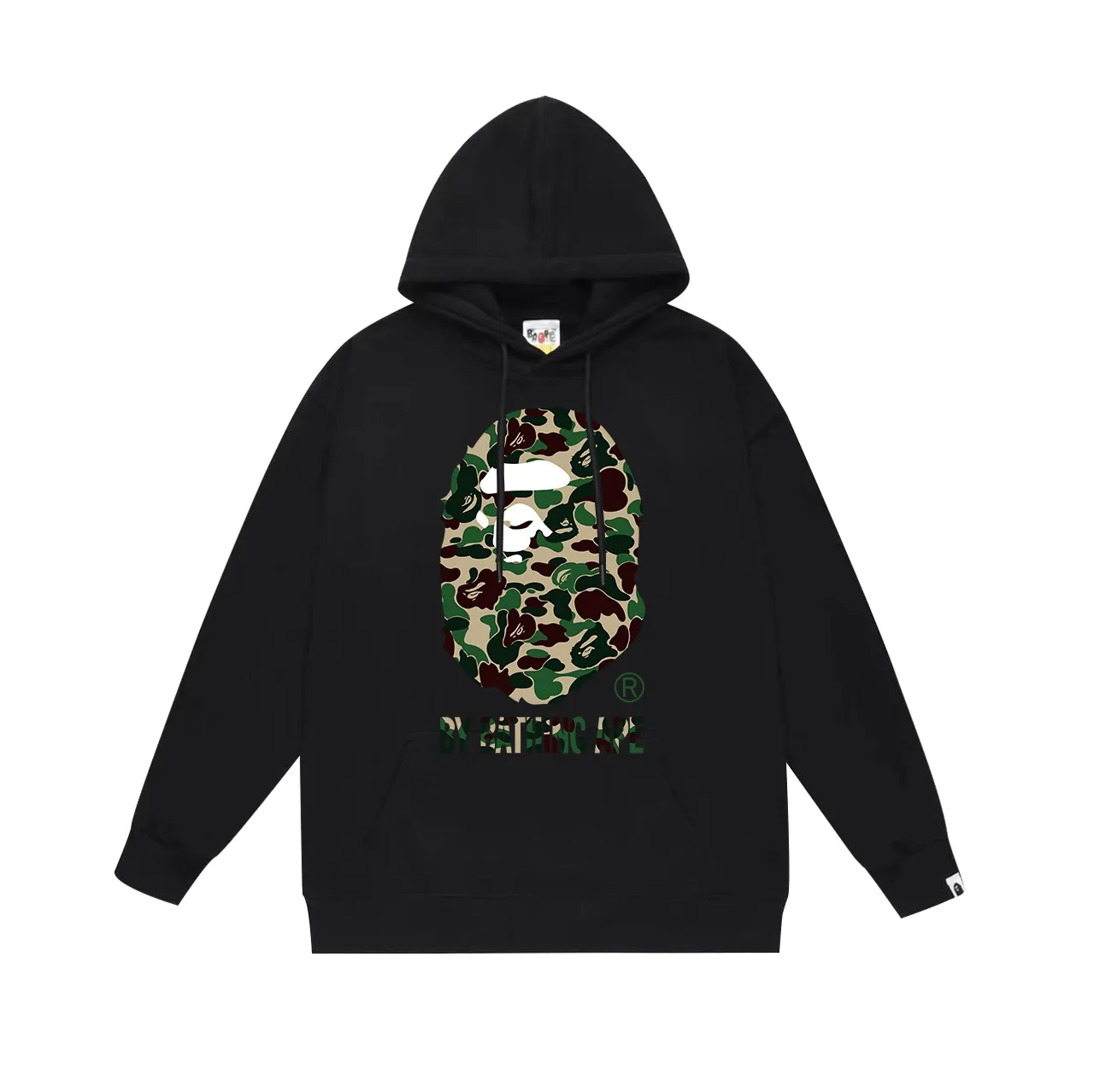 Model No. SC675# terry p160 plus velvet p180💰 (top version) BAPE camouflage ape head LOGO printed hooded sweatshirt. Made of 380g large terry 430g silver fox velvet (drop shoulder large version) fabric. The texture is soft and non-pilling. Imported environmentally friendly printing glue. The pattern is bright and three-dimensional. Quality💥Same style for men and women. The upper body is trendy. Color: black green white green gray green Size: S M L XL XXL