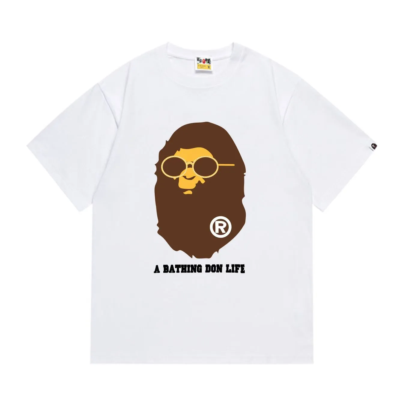 SC281#p110💰 (top version) BAPE uses 260 grams of high-quality high-weave pure cotton fabric, double yarn combed, soft and non-pilling texture, imported environmentally friendly printing glue, bright and three-dimensional pattern, quality 💥Same style for men and women, the upper body is trendy Color: Black White Size: S M L XL XXL
