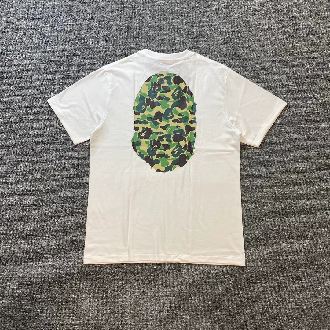 💰140 Bape Abc Blue Pink Green Camouflage Ape Man Reappearance 280g Couple Model: S-XXL [White Green Black Green White Blue Black Blue White Pink Black Pink]