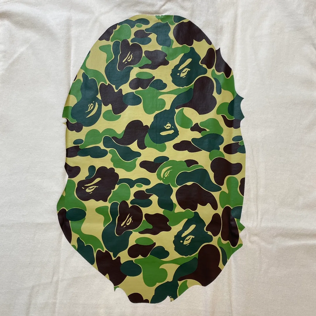 💰140 Bape Abc Blue Pink Green Camouflage Ape Man Reappearance 280g Couple Model: S-XXL [White Green Black Green White Blue Black Blue White Pink Black Pink]