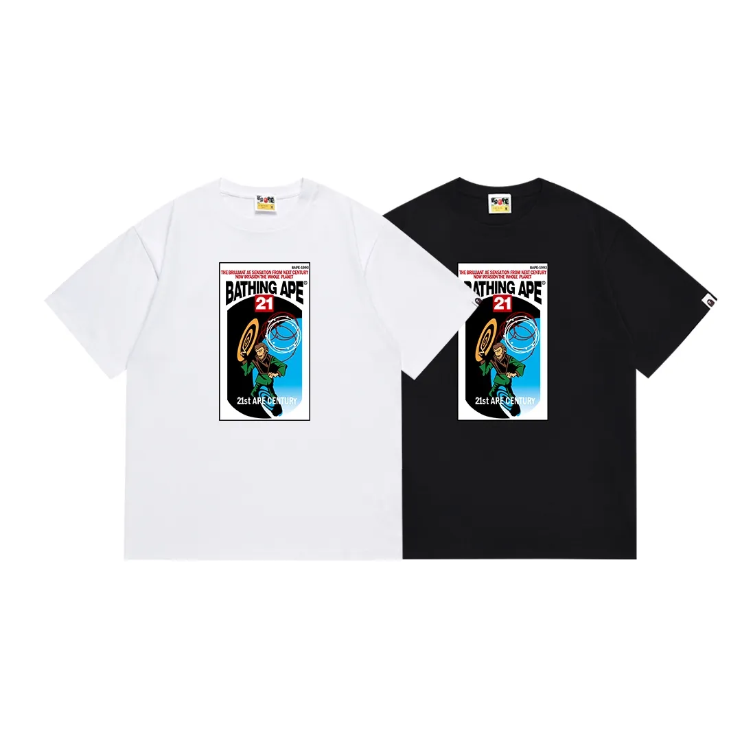 SC096#p110💰 (top version) BAPE ape-letter printed short-sleeved T-shirt Made of 260 grams of high-quality high-weave pure cotton fabric, double yarn combed, soft texture and no pilling Imported environmentally friendly printing glue, bright and three-dimensional pattern, quality 💥Same style for men and women, the upper body is fashionable Color: black white Size: S M L XL XXL