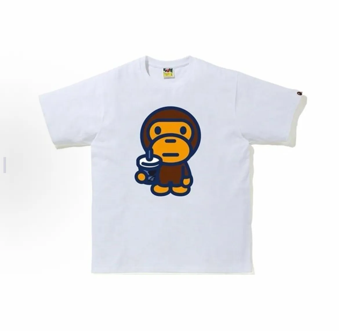P110 001142 BAPE Color Camo Milo Juice Summer Tee Milo Juice short-sleeved T-shirt, same style for men and women, size smlxlxxl, black and white