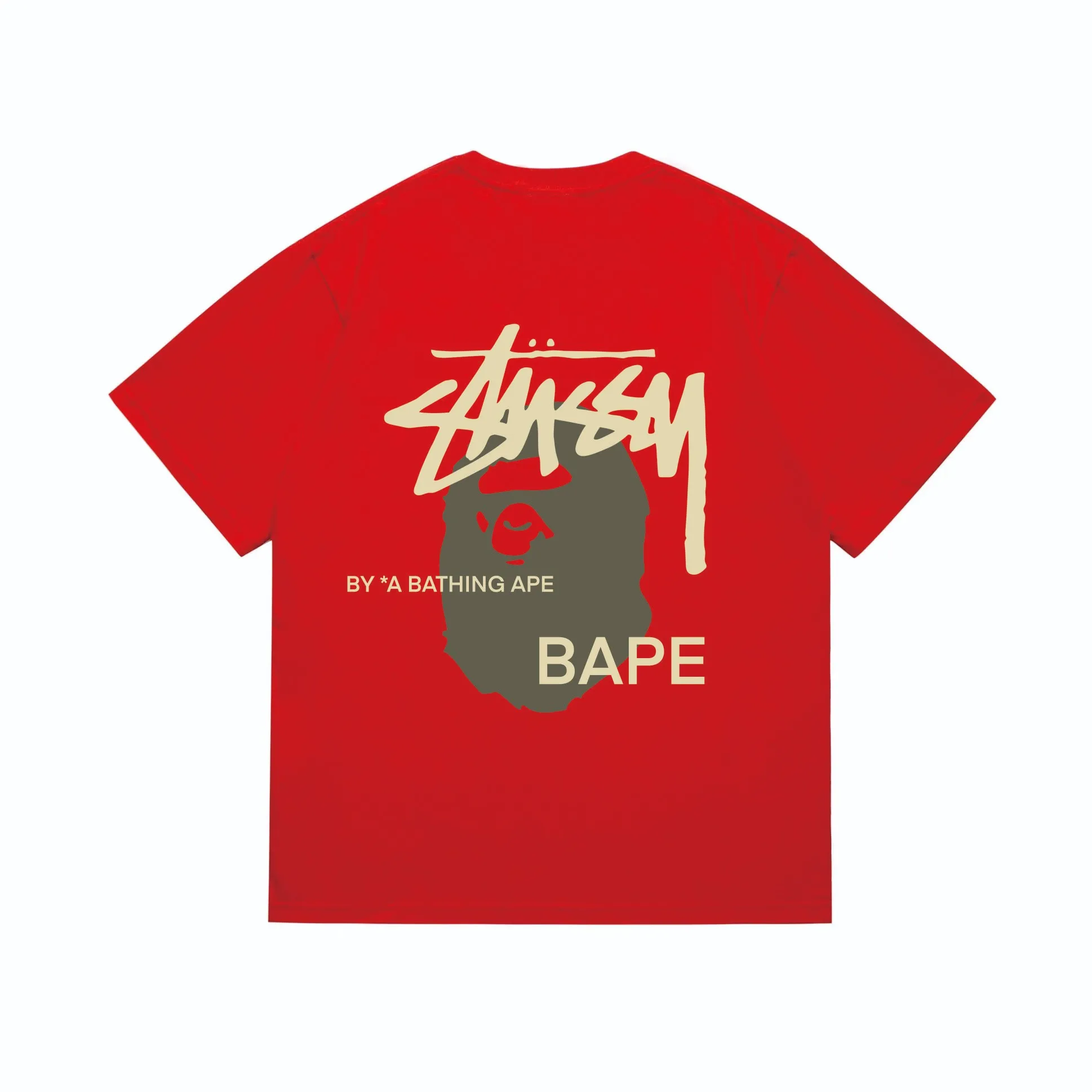 SC210#p110💰 (top version) BAPE×Stussy co-branded Stussy letter ape print T-shirt Made of 260 grams of high-quality high-weave pure cotton fabric, double yarn combed, soft texture and no pilling Imported environmentally friendly printing glue, bright and three-dimensional pattern, quality 💥Same style for men and women, the upper body is fashionable Color: black and yellow print, white and yellow print, gray and yellow print, pink and yellow print, red and yellow print, white and black print, pink and black print Red and black printing Gray and black printing White and purple printing Pink and purple printing Red and purple printing Gray and purple printing Size: S M L XL XXL