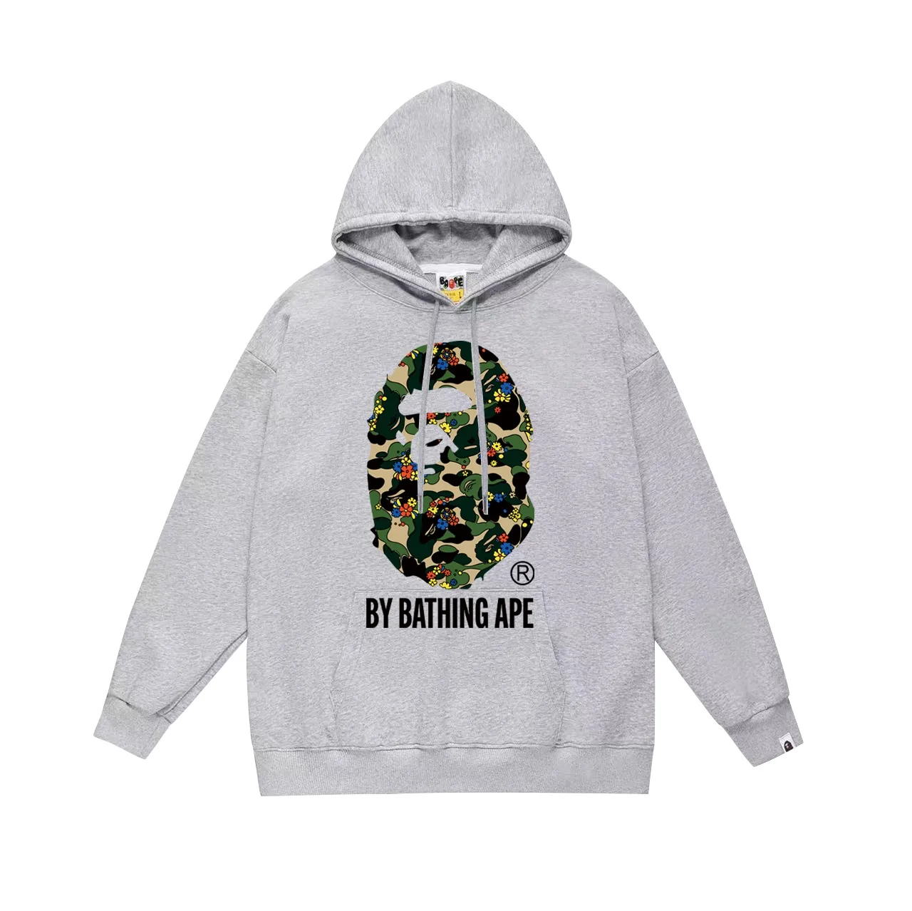 Model No. SC684#terry p160 plus velvet p180💰 (top version) BAPE flower camouflage ape head letter printed hooded sweatshirt. Made of 380g large terry 430g silver fox velvet (drop shoulder large version) fabric. The texture is soft and non-pilling. Imported environmentally friendly printing glue. The pattern is bright and three-dimensional. Quality💥Same style for men and women. The upper body is trendy. Color: black white gray Size: S M L XL XXL