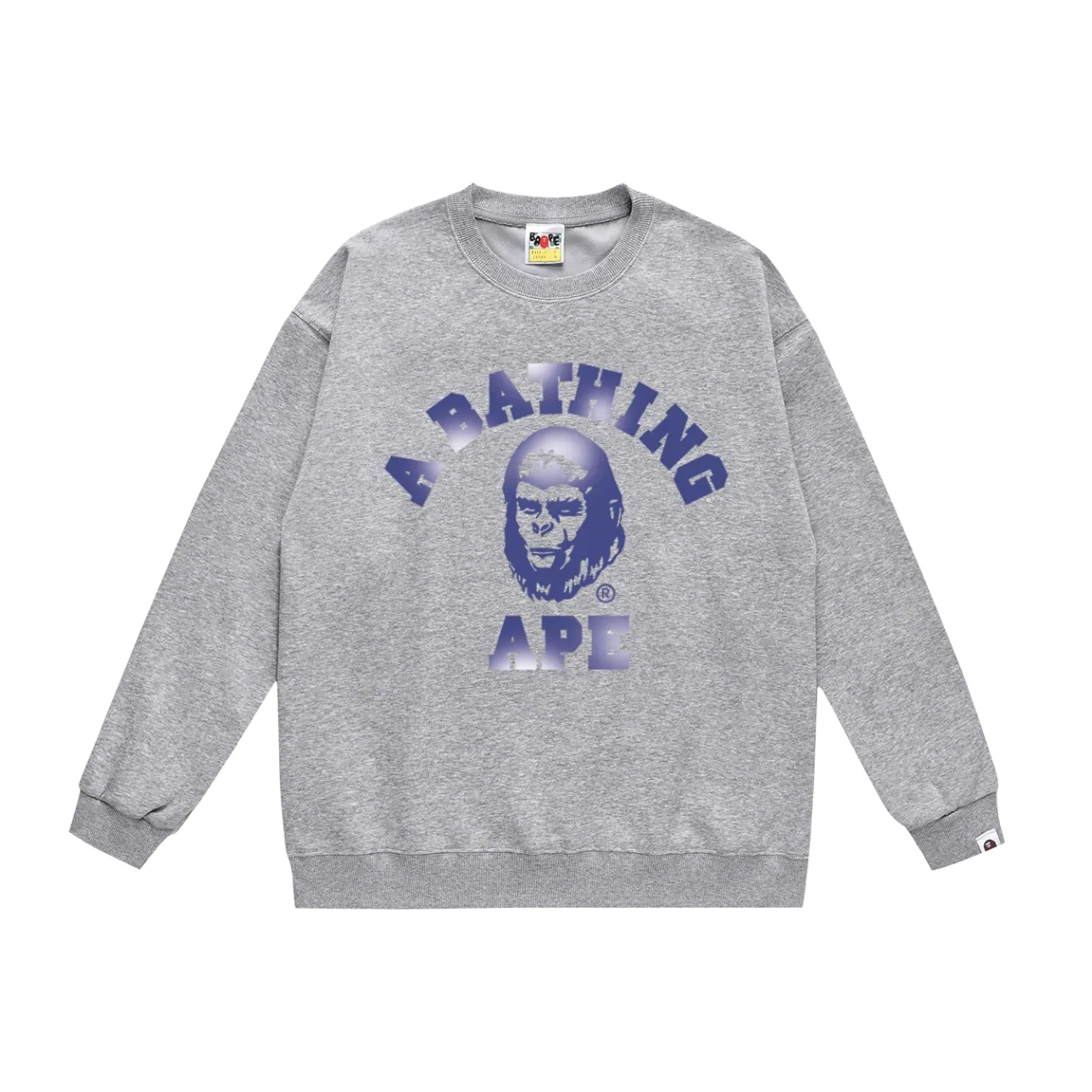 P150 model number SC487# terry 75 plus velvet 80 (top version) BAPE COLLEGE GRAPHIC TEE comic letter round neck sweatshirt Made of 350g large terry (drop shoulder large version) fabric, soft and non-pilling texture, imported environmentally friendly printing glue, bright and three-dimensional pattern, quality 💥Same style for men and women, the upper body is fashionable Color: black gold, white gold, gray gold, black blue, white blue, gray blue Size: S M L XL XXL