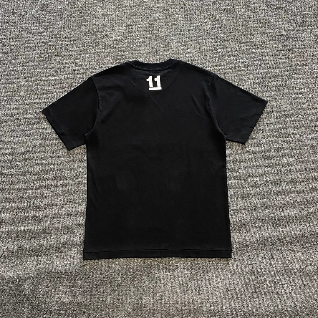 💰140 Bape 10th Anniversary Ink Camouflage Apes Don’t Fight Apes Customized Linen Cotton Fabric 280g Weight Couple Style: S—XXL [Black White]