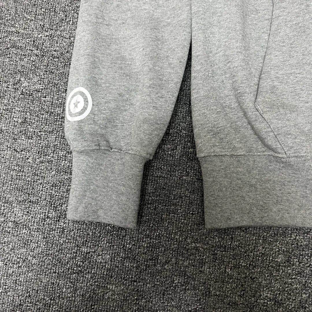 💰380 BAPE SHARK FULL ZIP solid color embroidered shark zipper sweatshirt jacket ZP version correct version 980g weight pure cotton custom fabric Couple style: S—XXL [black gray]
