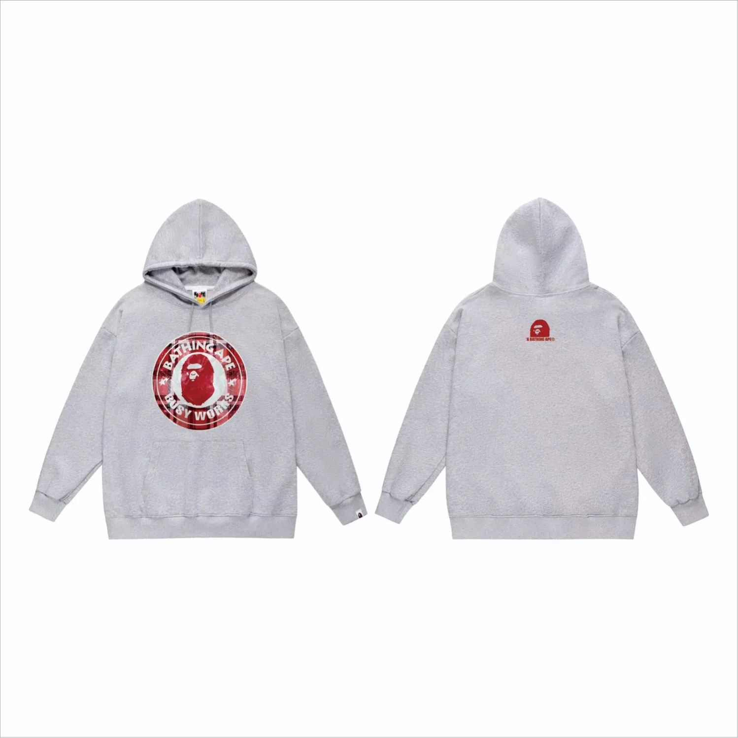 P160 model number SC847# terry 80 plus velvet 90 (top version) BAPE STA medallion plaid ape head print pattern hooded sweatshirt Made of 380 grams of large terry (drop shoulder large version) fabric, soft texture and no pilling Imported environmentally friendly printing glue The pattern is bright and three-dimensional Quality 💥Same style for men and women The upper body is trendy Color: black white gray Size: S M L XL XXL