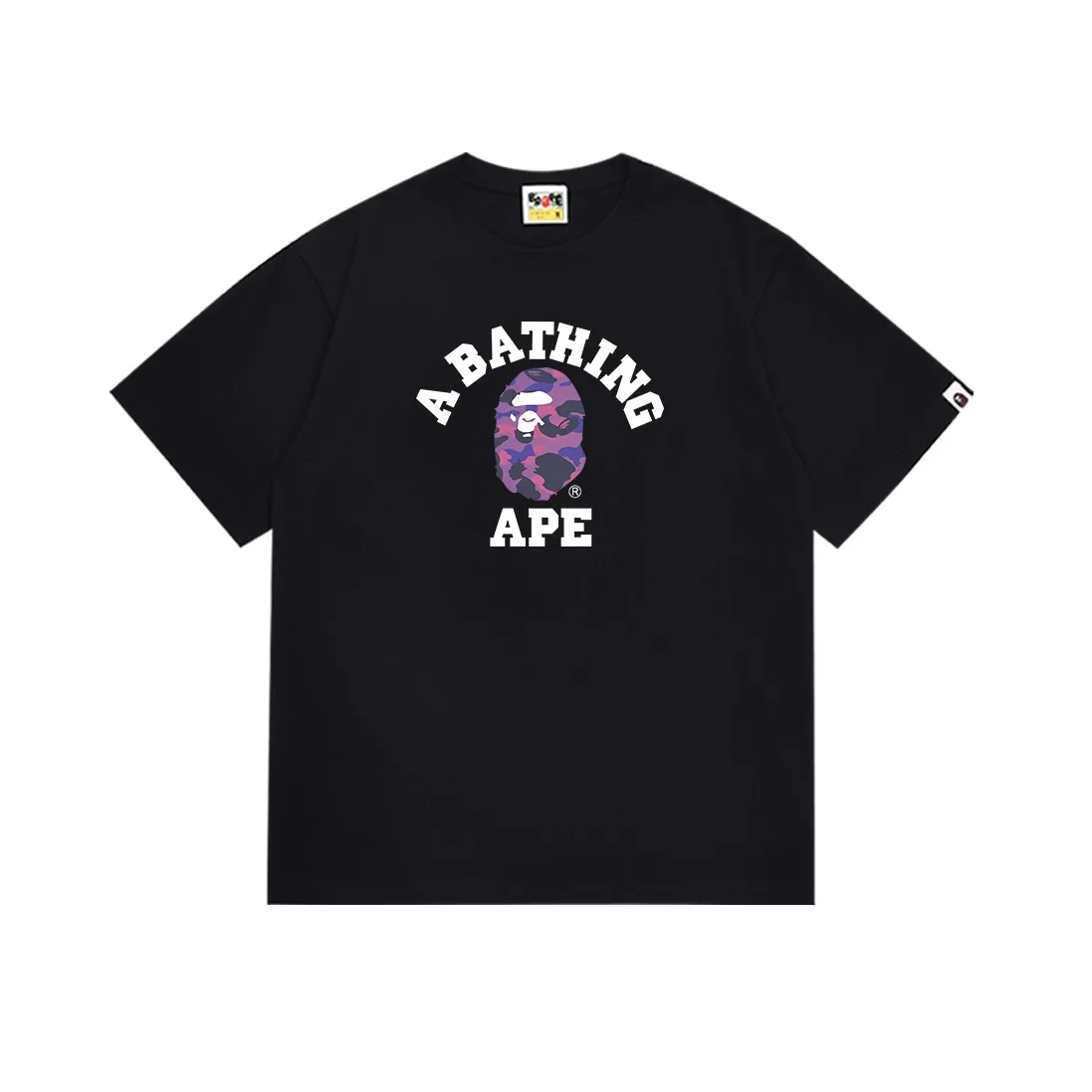 SC162#p110💰 (Top version) BAPE classic monogram ape head printed short-sleeved T-shirt Made of 260 grams of high-quality high-weave pure cotton fabric, double yarn combed, soft texture and no pilling Imported environmentally friendly printing glue, bright and three-dimensional pattern, quality 💥Same style for men and women, the upper body is fashionable Color: black white Size: S M L XL XXL