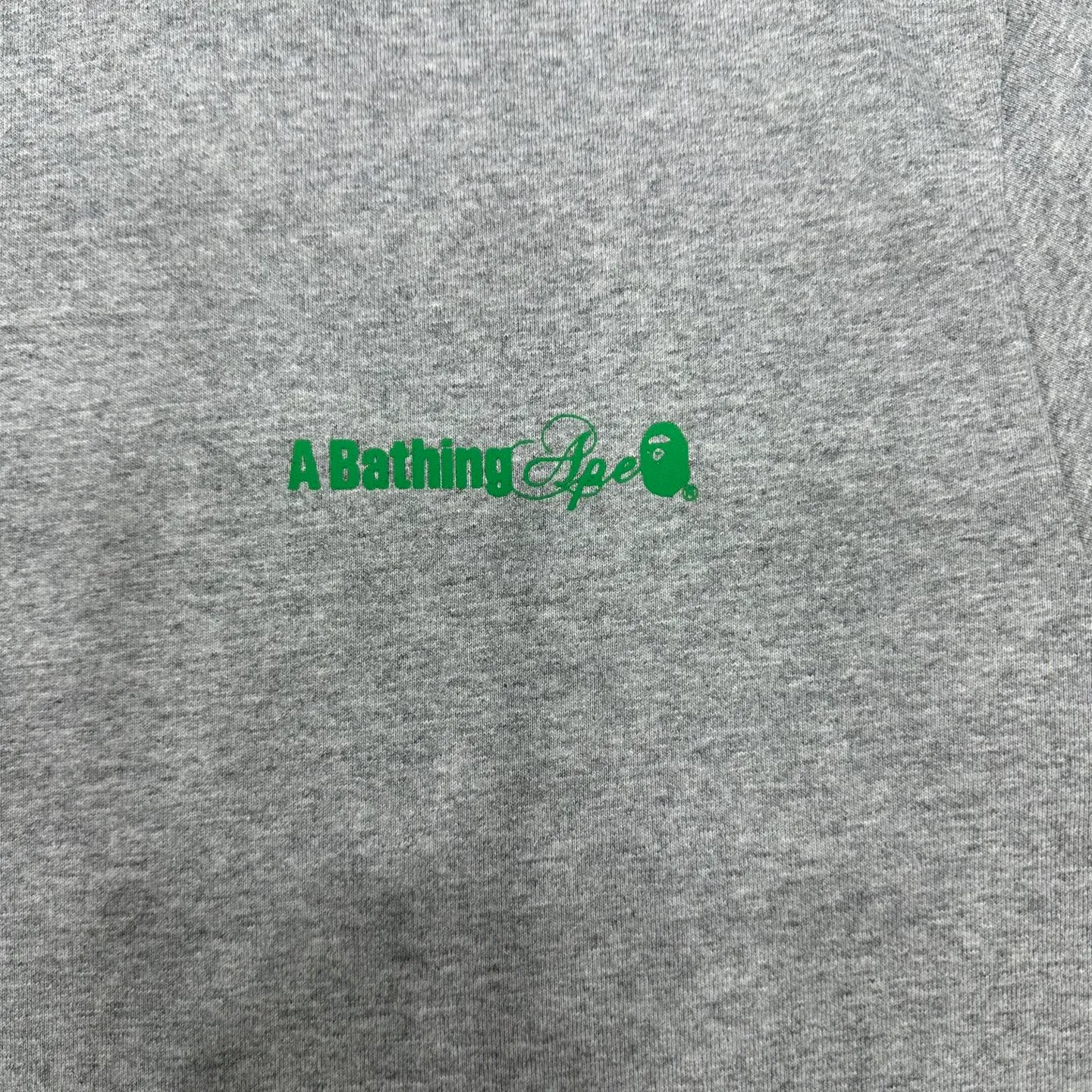 💰140 BAPE watermark pattern short-sleeved T-shirt 280g weight linen cotton fabric ZP version couple style: S-XXL [white gray]