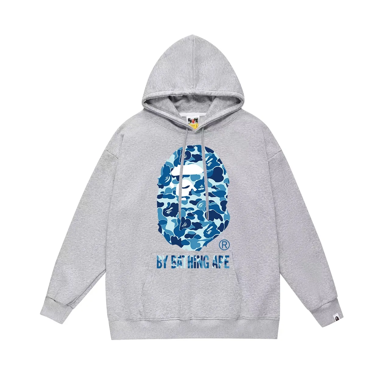 Model No. SC675# terry p160 plus velvet p180💰 (top version) BAPE camouflage ape head LOGO printed hooded sweatshirt. Made of 380g large terry 430g silver fox velvet (drop shoulder large version) fabric. The texture is soft and non-pilling. Imported environmentally friendly printing glue. The pattern is bright and three-dimensional. Quality💥Same style for men and women. The upper body is trendy. Color: black blue white blue gray blue Size: S M L XL XXL