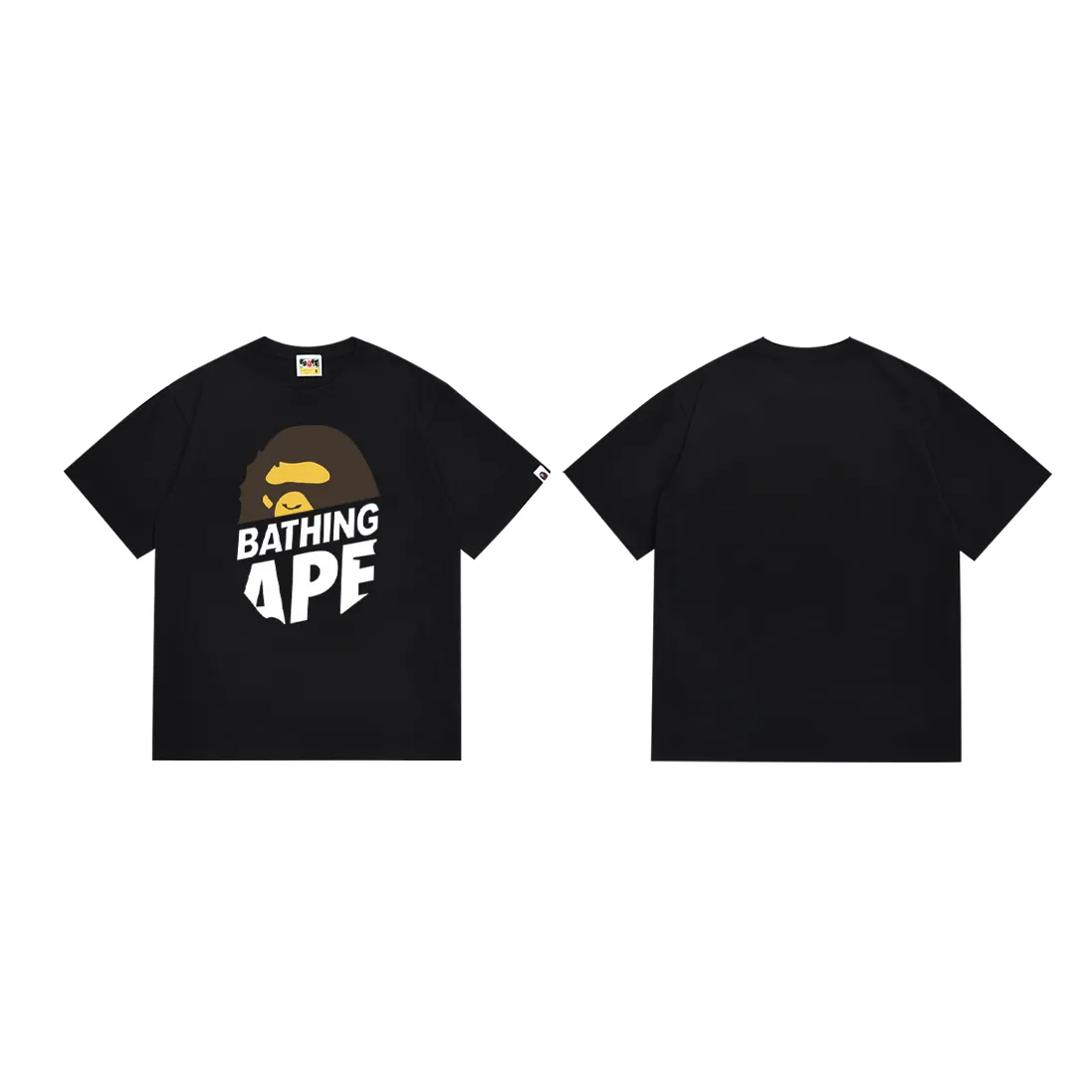 P110 SC054 (top version) BAPE ape-letter printed short-sleeved T-shirt Made of 260 grams of high-quality high-weave pure cotton fabric, double yarn combed, soft and non-pilling, imported environmentally friendly printing glue, bright and three-dimensional pattern, quality 💥Same style for men and women, the upper body is fashionable Color: black and white Size: S M L XL XXL