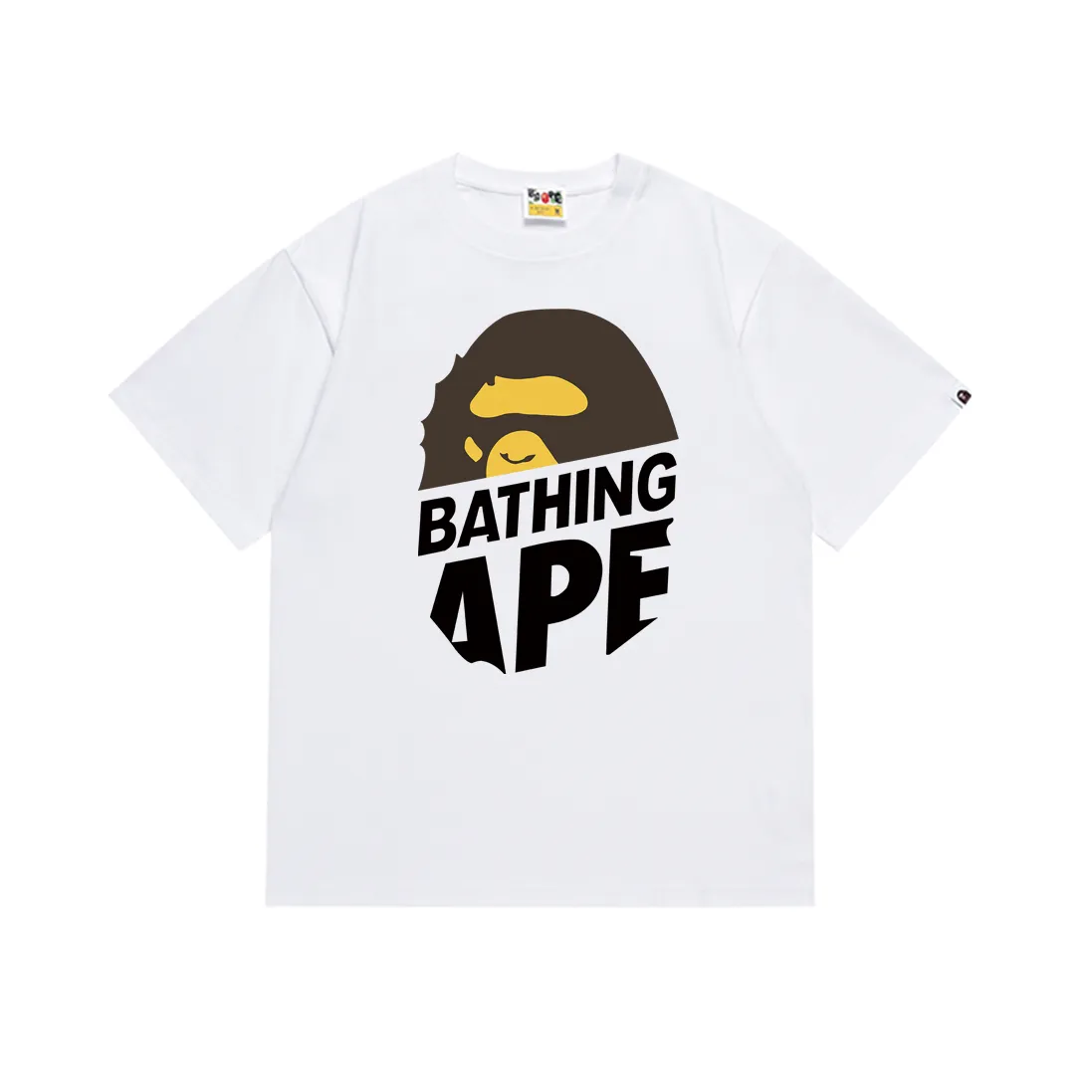 P110 SC054 (top version) BAPE ape-letter printed short-sleeved T-shirt Made of 260 grams of high-quality high-weave pure cotton fabric, double yarn combed, soft and non-pilling, imported environmentally friendly printing glue, bright and three-dimensional pattern, quality 💥Same style for men and women, the upper body is fashionable Color: black and white Size: S M L XL XXL