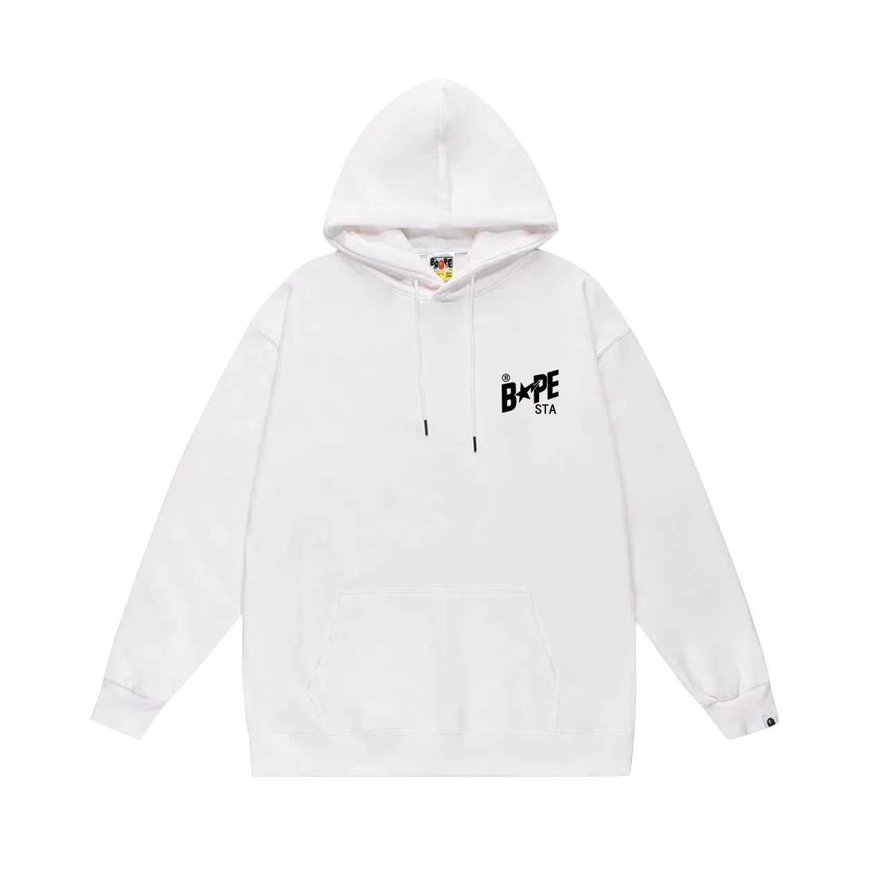Model number SC644#terry p160 plus velvet p180💰 (top version) BAPE STA ILLUSTRATION printed hooded sweatshirt Made of 380g large terry 430g silver fox velvet (drop shoulder large version) fabric, soft and non-pilling, imported environmentally friendly printing glue, bright and three-dimensional pattern, quality💥same style for men and women, the upper body is trendy Color: black white gray Size: S M L XL XXL