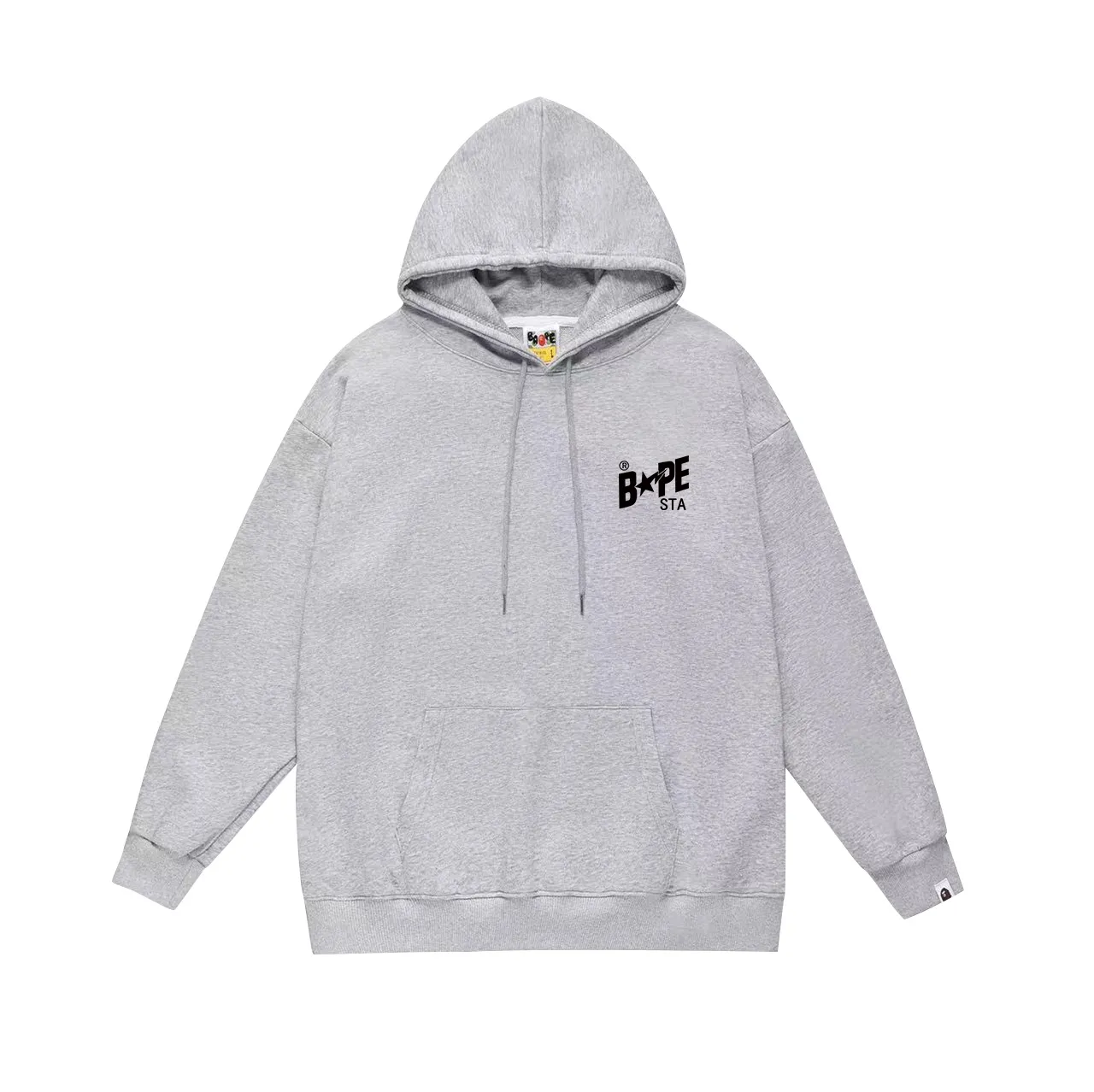Model number SC644#terry p160 plus velvet p180💰 (top version) BAPE STA ILLUSTRATION printed hooded sweatshirt Made of 380g large terry 430g silver fox velvet (drop shoulder large version) fabric, soft and non-pilling, imported environmentally friendly printing glue, bright and three-dimensional pattern, quality💥same style for men and women, the upper body is trendy Color: black white gray Size: S M L XL XXL