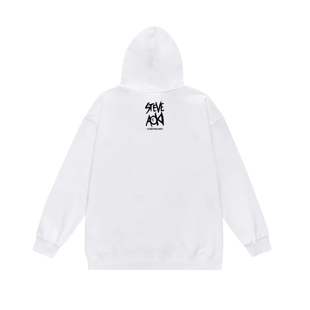 Model No. SC632#terry p160 plus velvet p180💰 (top version) BAPE✖️STEVE AOKI camouflage ape head double-sided printed hooded sweatshirt. Made of 380g large terry 430g silver fox velvet (drop shoulder large version) fabric. The texture is soft and non-pilling. Imported environmentally friendly printing glue. The pattern is bright and three-dimensional. Quality💥Same style for men and women. The upper body is trendy. Color: black white gray Size: S M L XL XXL