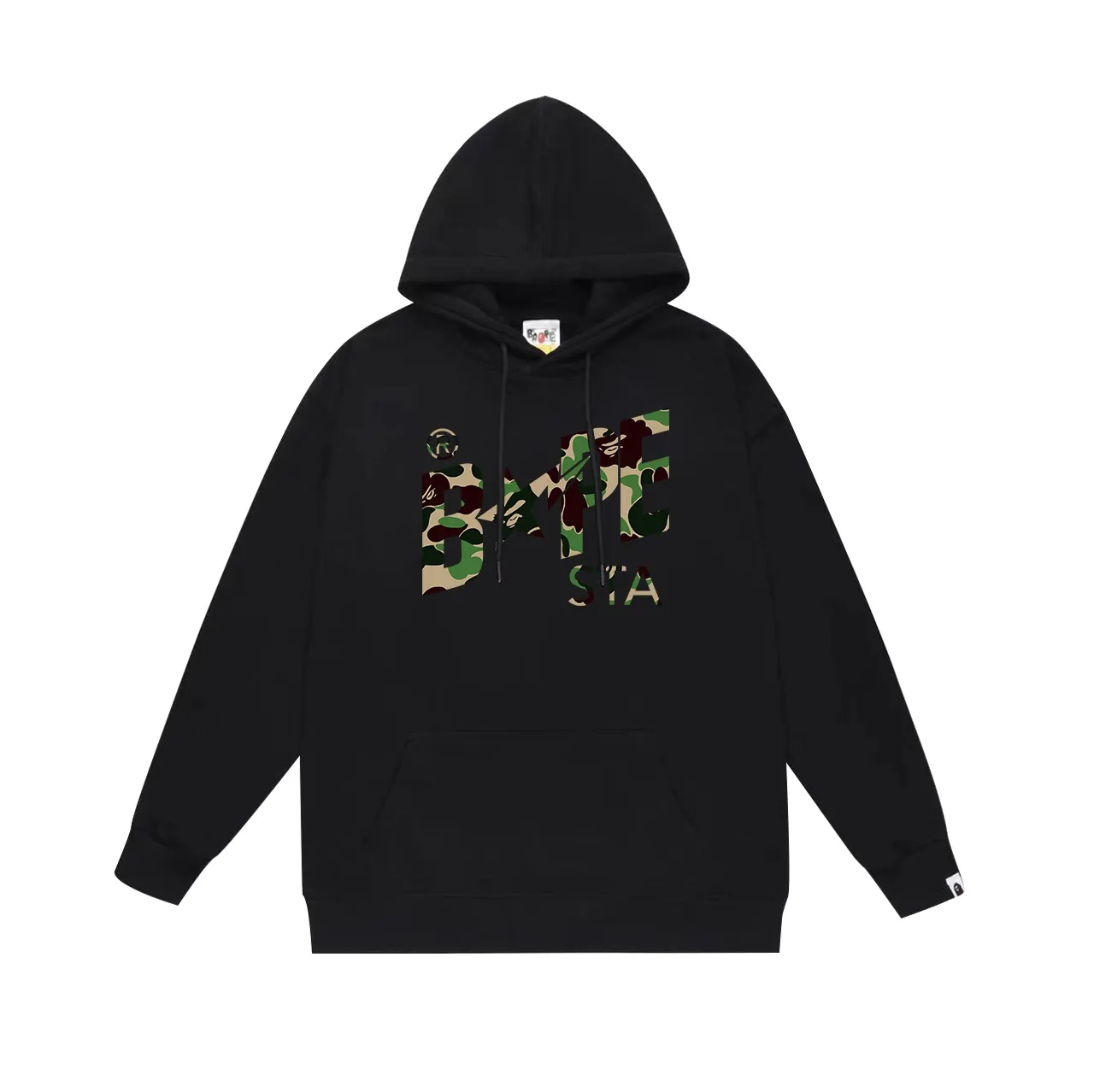 Model No. SC716# Terry p160 plus velvet 180💰 (top version) BAPE camouflage star letter printed hooded sweatshirt Made of 380g large terry (drop shoulder large version) fabric, soft texture and no pilling Imported environmentally friendly printing glue, bright and three-dimensional pattern, quality 💥Same style for men and women. The upper body is trendy. Color: black green, white green, gray green Size: S M L XL XXL