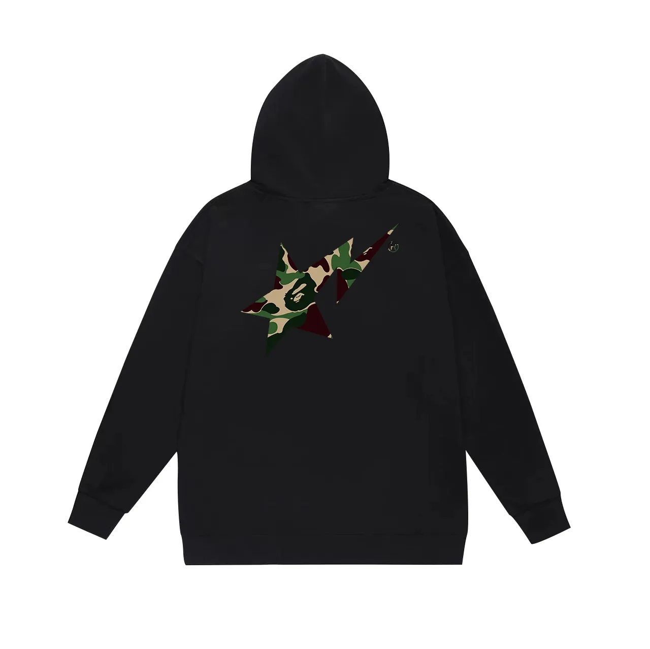Model No. SC716# Terry p160 plus velvet 180💰 (top version) BAPE camouflage star letter printed hooded sweatshirt Made of 380g large terry (drop shoulder large version) fabric, soft texture and no pilling Imported environmentally friendly printing glue, bright and three-dimensional pattern, quality 💥Same style for men and women. The upper body is trendy. Color: black green, white green, gray green Size: S M L XL XXL