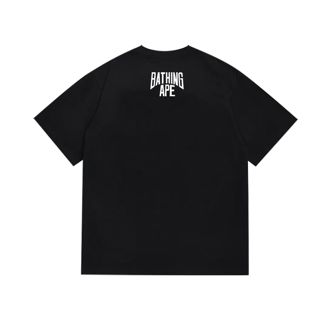 P110 SC035# (top version) BAPE black and white threaded ape-man LOGO double-sided printed short-sleeved T-shirt. Made of 260 grams of high-quality high-weave pure cotton fabric. Double yarn combed, soft texture and no pilling. Imported environmentally friendly printing glue. Bright and three-dimensional pattern. Quality 💥Same style for men and women. The upper body is fashionable. Color: black and white. Size: S M L XL XXL