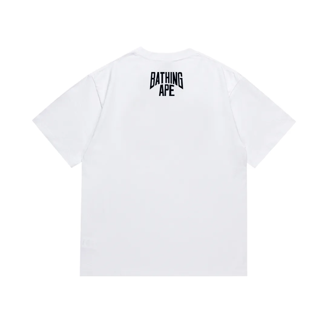 P110 SC035# (top version) BAPE black and white threaded ape-man LOGO double-sided printed short-sleeved T-shirt. Made of 260 grams of high-quality high-weave pure cotton fabric. Double yarn combed, soft texture and no pilling. Imported environmentally friendly printing glue. Bright and three-dimensional pattern. Quality 💥Same style for men and women. The upper body is fashionable. Color: black and white. Size: S M L XL XXL