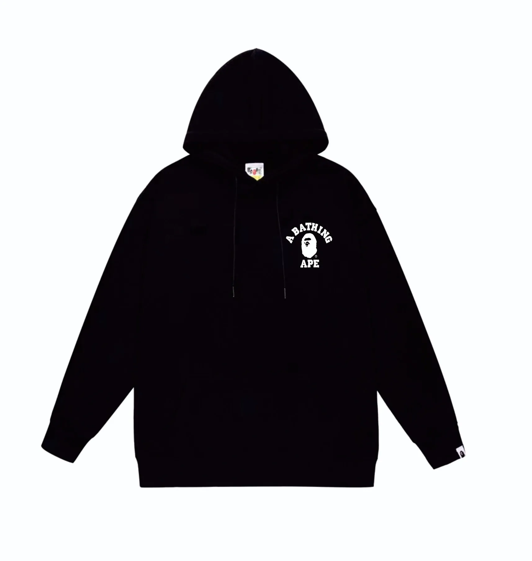 P160 model number SC848# terry 80 plus velvet 90 (top version) BAPE classic ape head letter print pattern hooded sweatshirt. Made of 380g large terry (drop shoulder large version) fabric. The texture is soft and non-pilling. Imported environmentally friendly printing glue. The pattern is bright and three-dimensional. Quality 💥Same style for men and women. The upper body is trendy. Color: black white gray Size: S M L XL XXL