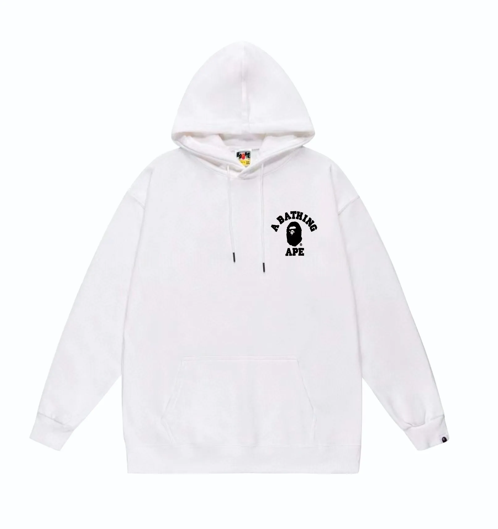 P160 model number SC848# terry 80 plus velvet 90 (top version) BAPE classic ape head letter print pattern hooded sweatshirt. Made of 380g large terry (drop shoulder large version) fabric. The texture is soft and non-pilling. Imported environmentally friendly printing glue. The pattern is bright and three-dimensional. Quality 💥Same style for men and women. The upper body is trendy. Color: black white gray Size: S M L XL XXL
