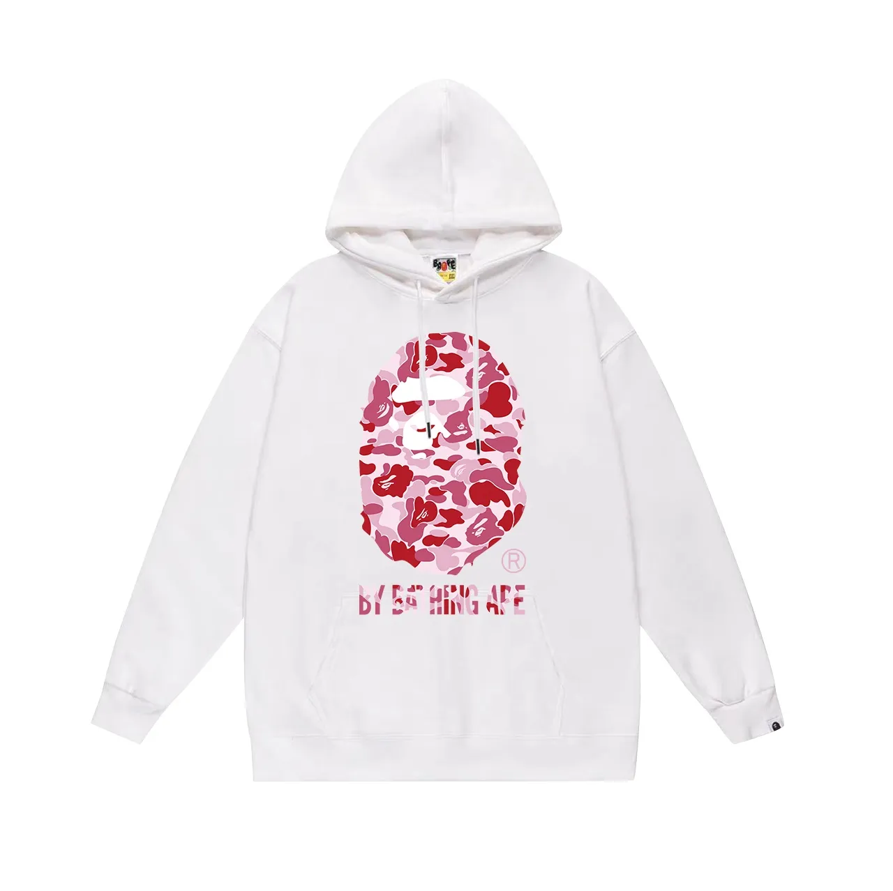 Model No. SC675# terry p160 plus velvet p180💰 (top version) BAPE camouflage ape head LOGO printed hooded sweatshirt. Made of 380g large terry 430g silver fox velvet (drop shoulder large version) fabric. The texture is soft and non-pilling. Imported environmentally friendly printing glue. The pattern is bright and three-dimensional. Quality💥Same style for men and women. The upper body is trendy. Color: black red white red gray red Size: S M L XL XXL
