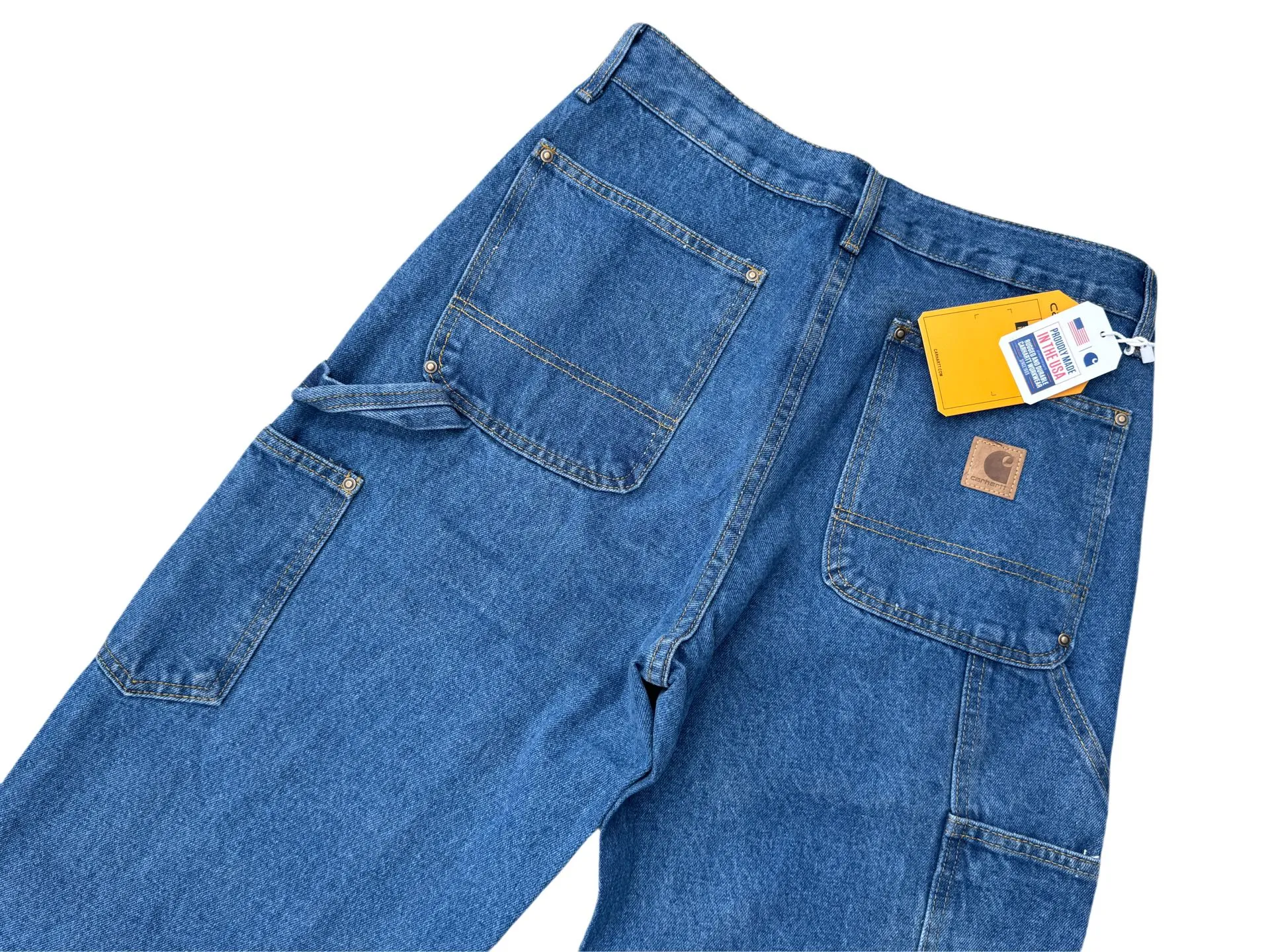 🅿️250 K019 Carhartt WIP Japanese style work style jeans with customized original logo buckle, YKK zipper fly, smooth and easy to pull! Many locations are reinforced with tacks, and the workmanship is solid! The overall tailoring adopts three-dimensional structure tailoring! Ergonomically designed, more flexible when wearing! The cut is streamlined and streamlined, allowing you to move flexibly with your body! Integrates functionality, beauty and durability! Suitable for business, travel, leisure and many other occasions! Straight version Color: dark blue Size: S-XXL