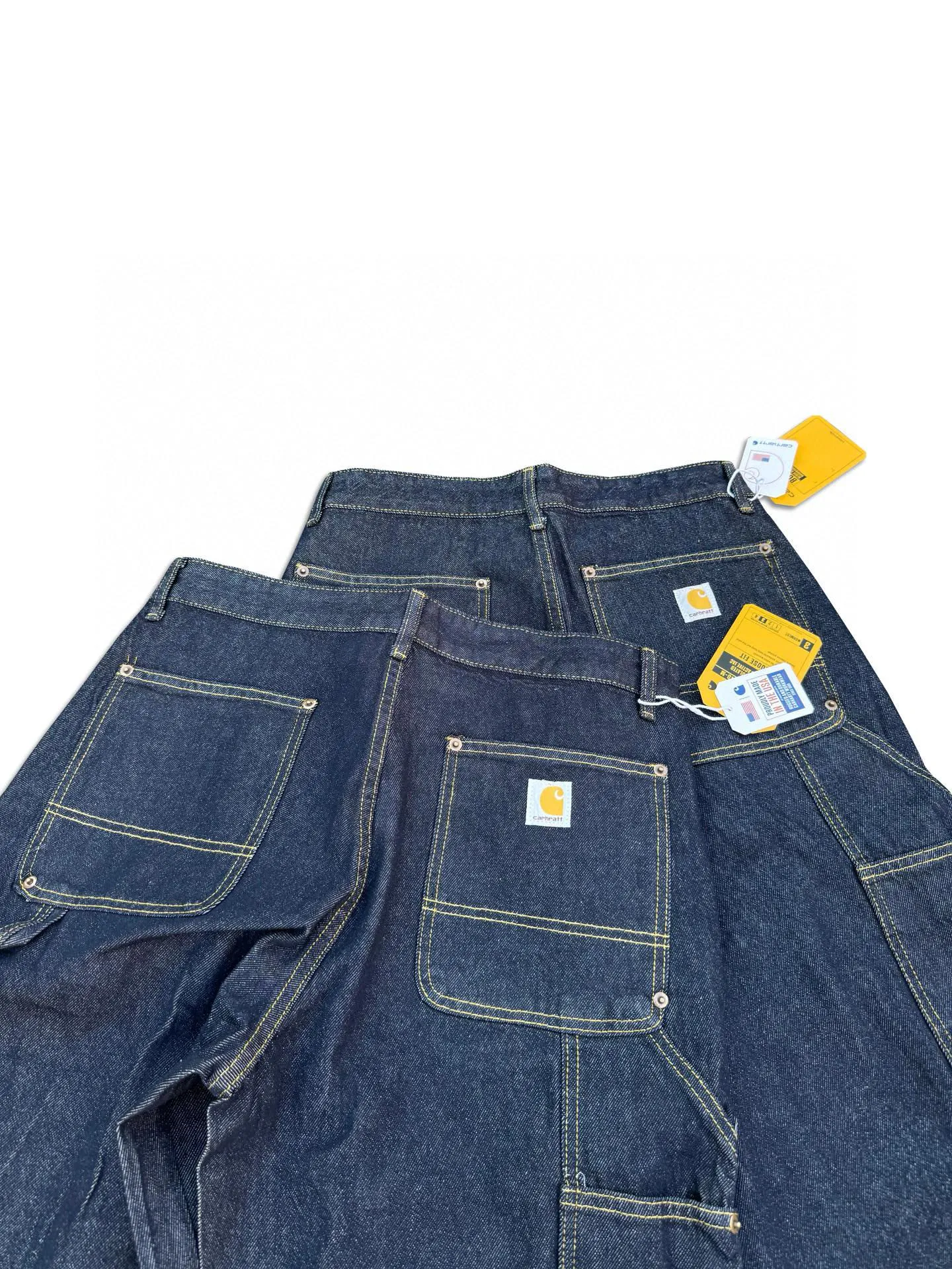 🅿️250 K011 Carhartt WIP Japanese style work style jeans with customized original logo buckle, YKK zipper fly, smooth and easy to pull! Many locations are reinforced with tacks, and the workmanship is solid! The overall tailoring adopts three-dimensional structure tailoring! Ergonomically designed, more flexible when wearing! The cut is streamlined and streamlined, allowing you to move flexibly with your body! Integrates functionality, beauty and durability! Suitable for business, travel, leisure and many other occasions! Straight fit Color: Dark Blue Size: S-XXL