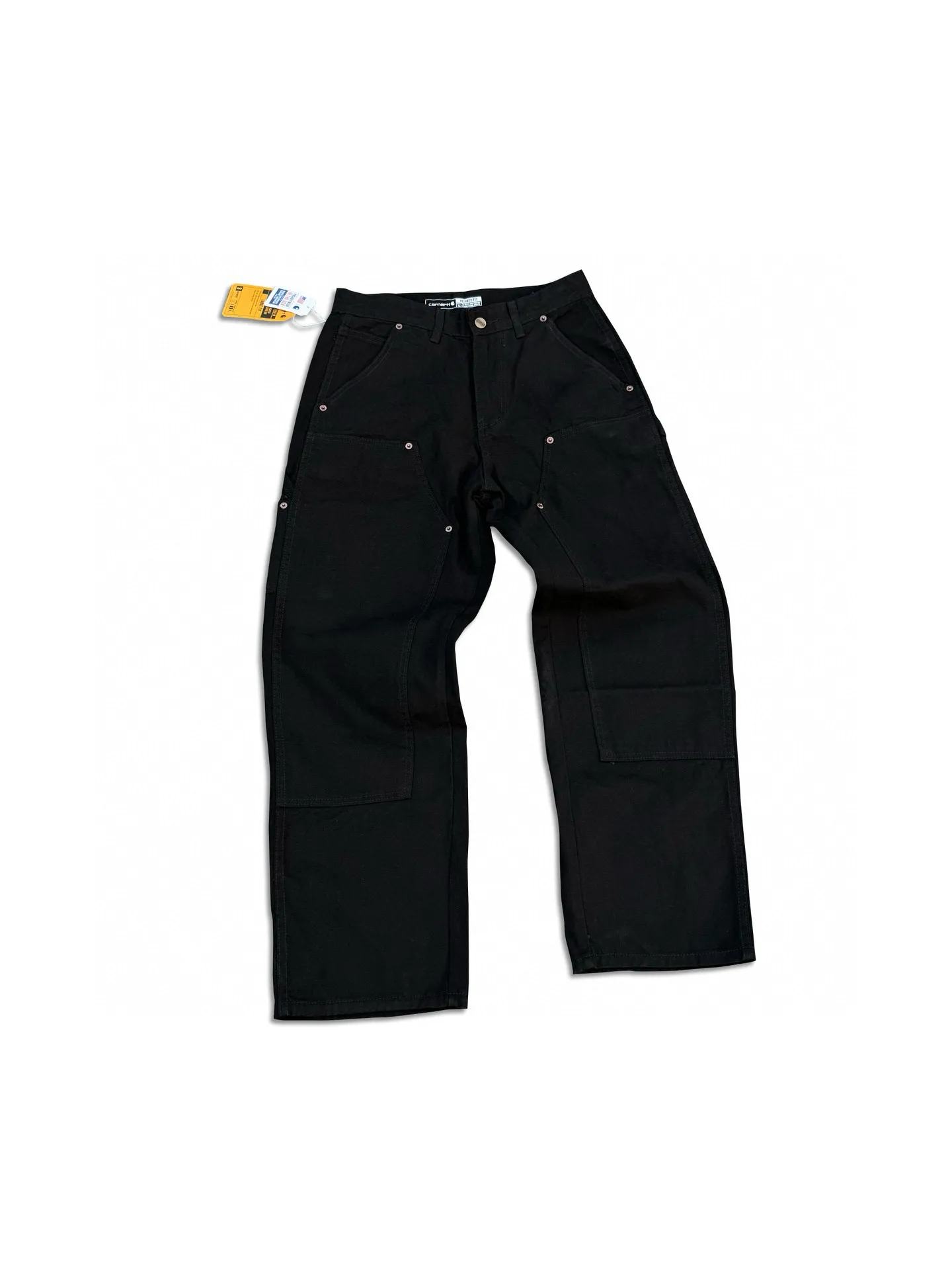 🅿️250 K022 Carhartt WIP Japanese style work style jeans with customized original logo buckle, YKK zipper fly, smooth and easy to pull! Many locations are reinforced with tacks, and the workmanship is solid! The overall tailoring adopts three-dimensional structure tailoring! Ergonomically designed, more flexible when wearing! The cut is streamlined and streamlined, allowing you to move flexibly with your body! Integrates functionality, beauty and durability! Suitable for business, travel, leisure and many other occasions! Straight fit Color: Black Size: S-XXL