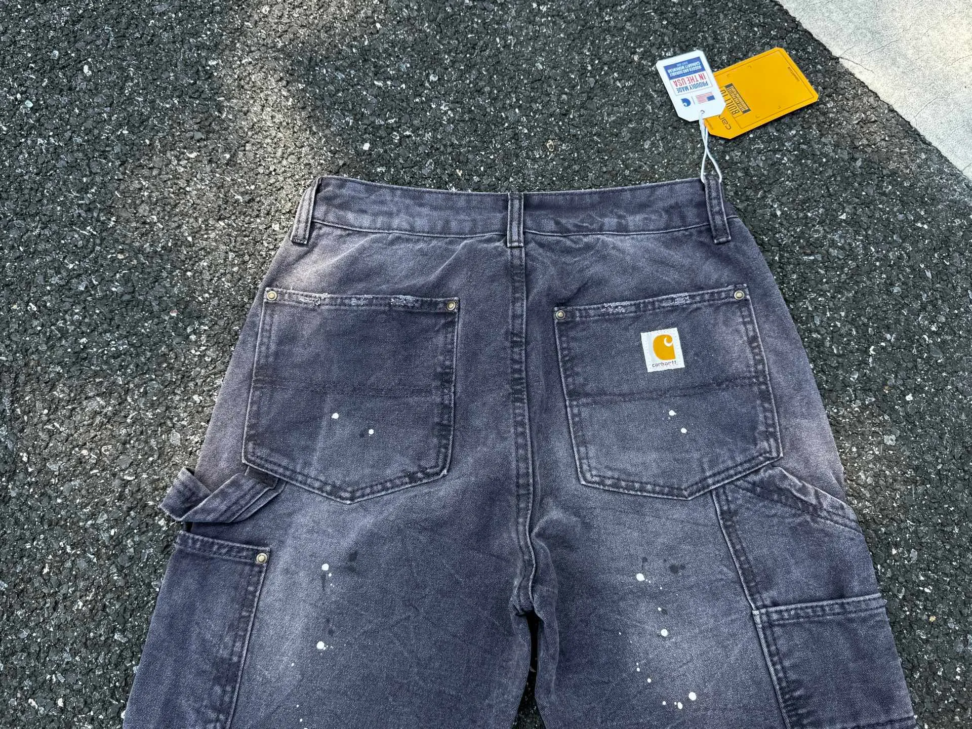 🅿️270 KH2 top vtg Carhartt WIP Carhartt vintage splashed ink holes distressed retro lumberjack Japanese work style jeans Accessories: Customized original logo buckle, including the internal top bracket, which is also compared to the original one with logo hole nails, YKK zipper fly, smooth and easy to pull! Many locations are reinforced with tacks, and the workmanship is solid!  Fabric: The table is made of original authentic custom-made imported fabrics, and the overall tailoring adopts three-dimensional structure tailoring! Ergonomically designed, more flexible when wearing! The cut is streamlined and streamlined, allowing you to move flexibly with your body! Integrates functionality, beauty and durability! Suitable for business, travel, leisure and many other occasions! Straight version Color: Splash gray purple Code number: 28 30 32 34 36