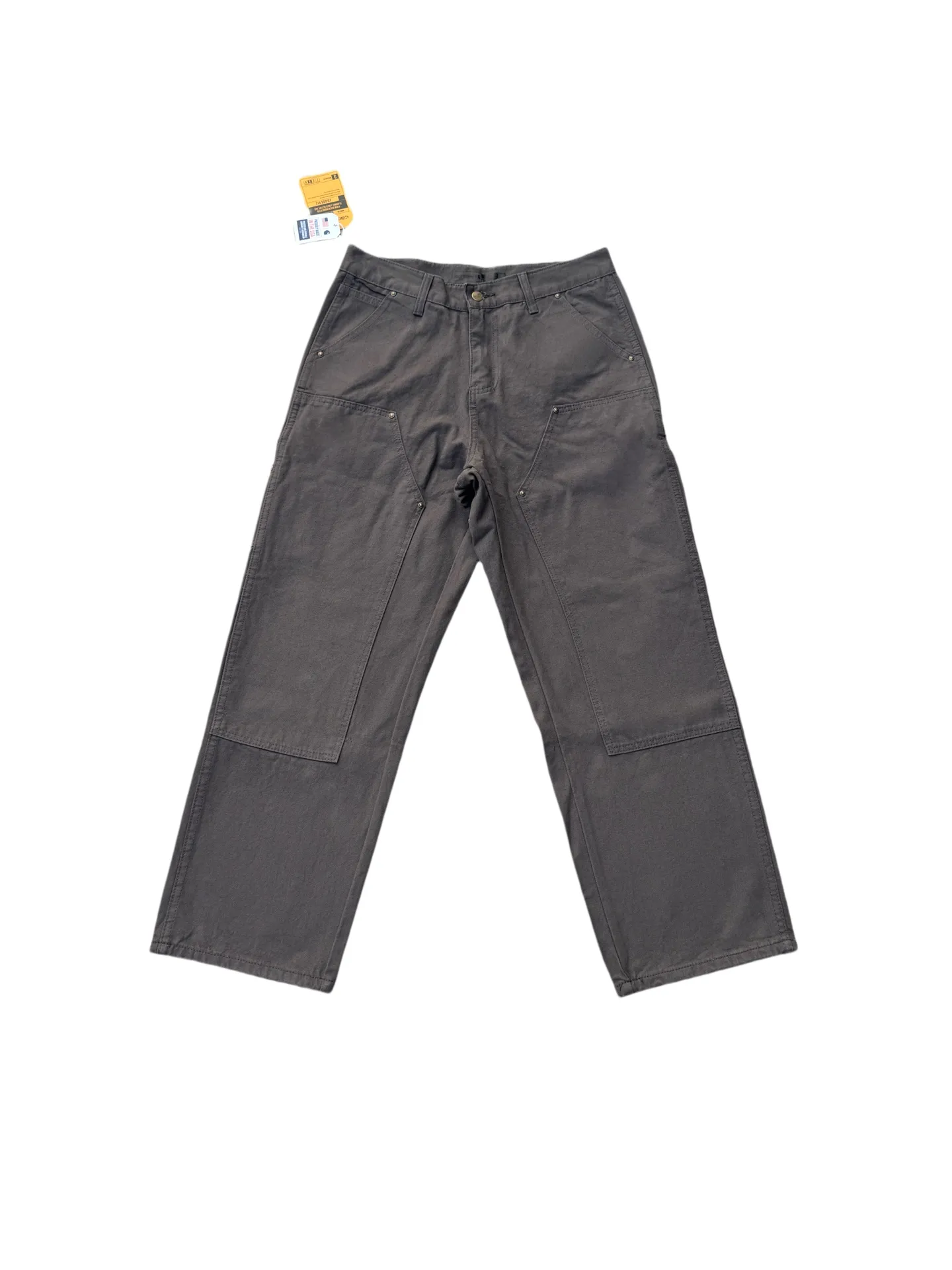 🅿️250 K021 Carhartt WIP Japanese style work style jeans with customized original logo buckle, YKK zipper fly, smooth and easy to pull! Many locations are reinforced with tacks, and the workmanship is solid! The overall tailoring adopts three-dimensional structure tailoring! Ergonomically designed, more flexible when wearing! The cut is streamlined and streamlined, allowing you to move flexibly with your body! Integrates functionality, beauty and durability! Suitable for business, travel, leisure and many other occasions! Straight version Color: Dark Gray Size: S-XXL (28 30 32 34 36)